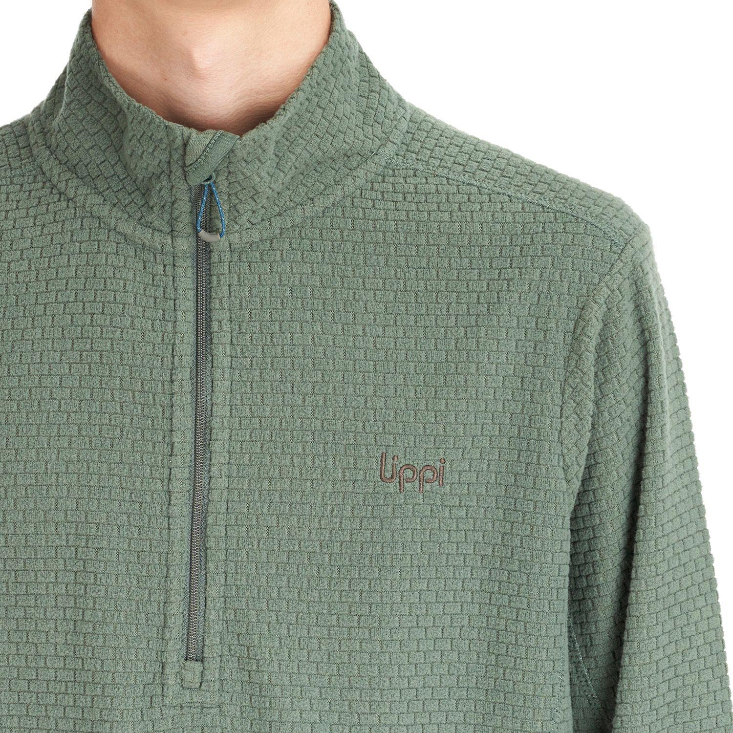 Poleron Teen Boy Mild Nano-F 14 Zip Verde Grisaceo Lippi-4