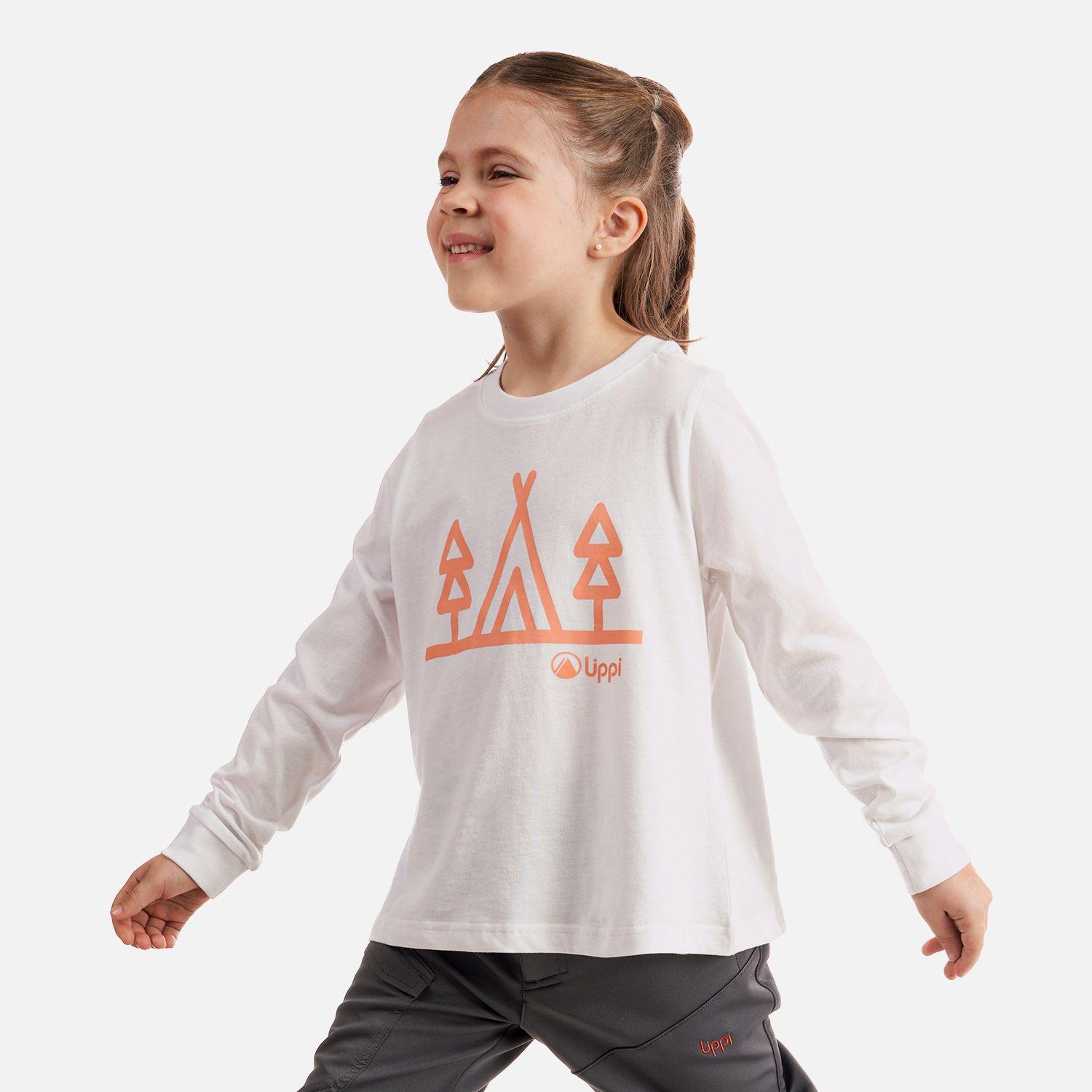 Polera Niña Logo Lippi Long Sleeve T-Shirt Blanco Lippi-2