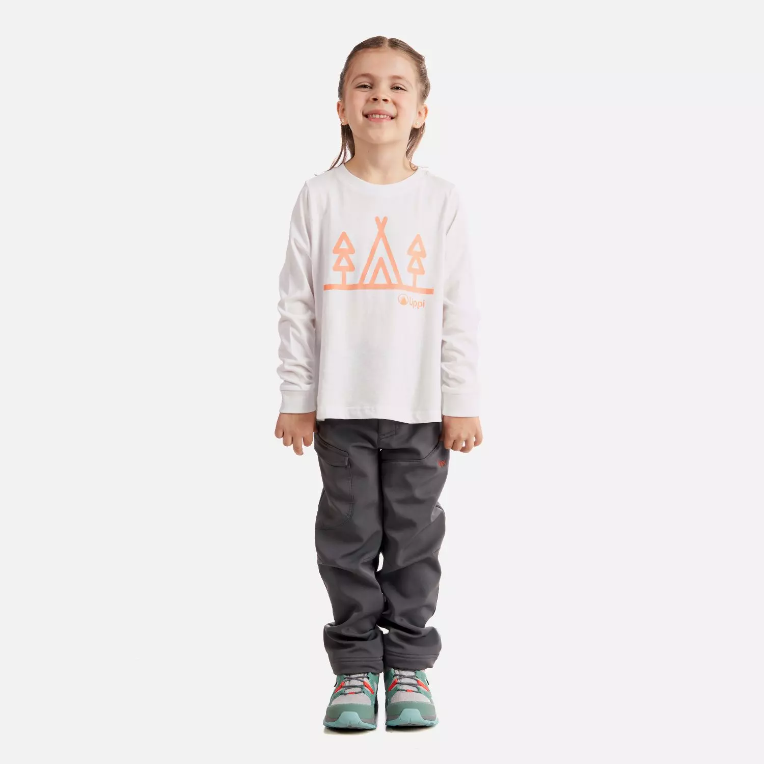 Polera Niña Logo Lippi Long Sleeve T-Shirt Blanco Lippi-5