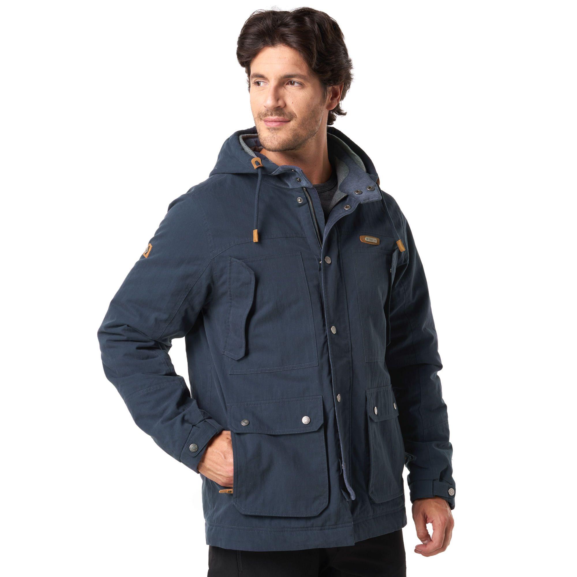 Chaqueta Hombre Peumo Canvas Hoody Jacket Azul Marino Lippi I19-2