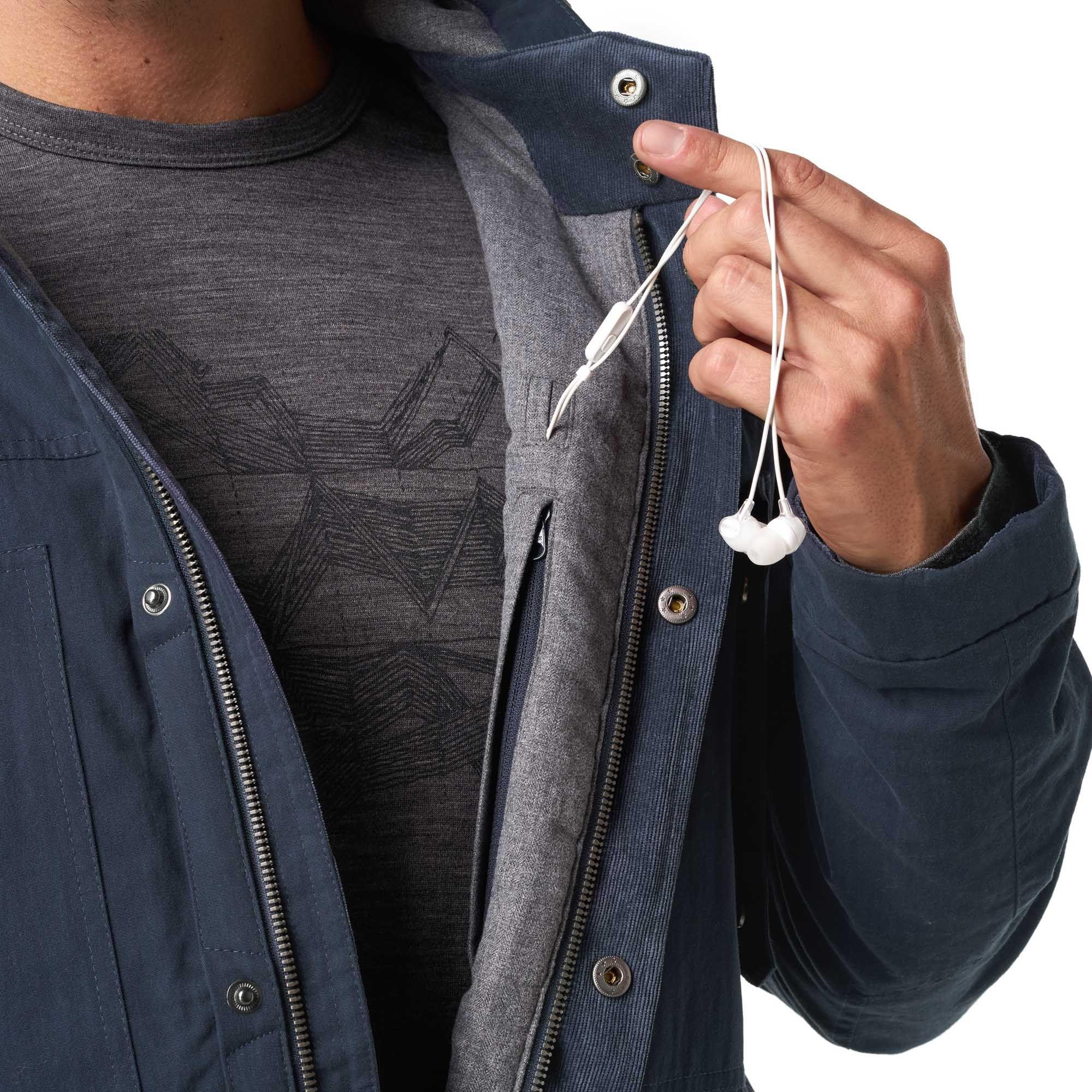 Chaqueta Hombre Peumo Canvas Hoody Jacket Azul Marino Lippi I19-5