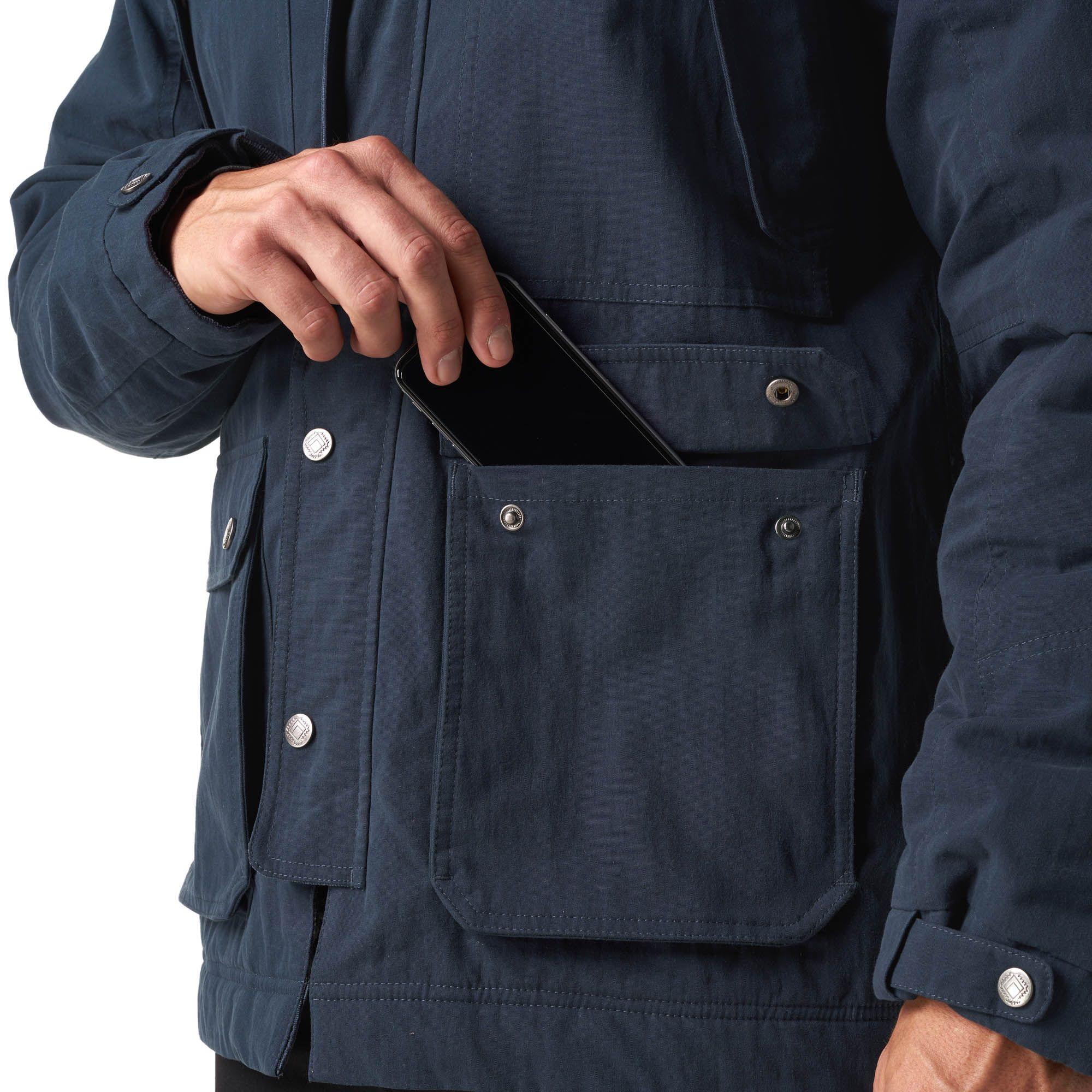 Chaqueta Hombre Peumo Canvas Hoody Jacket Azul Marino Lippi I19-7