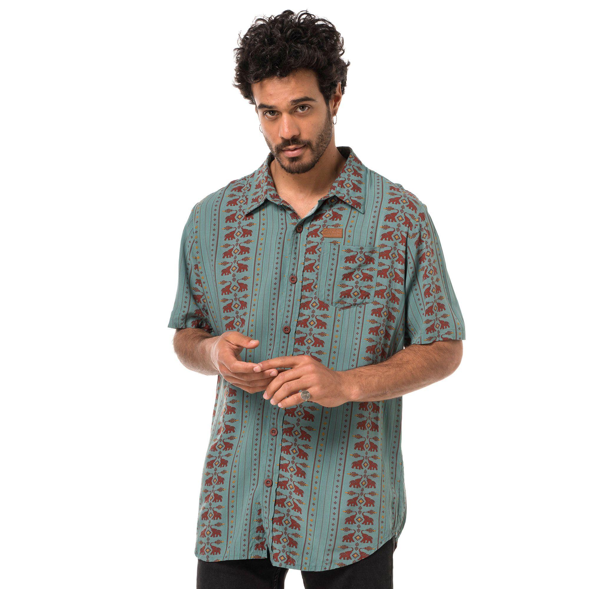 Camisa Hombre Good Karma Verde Haka Honu-0