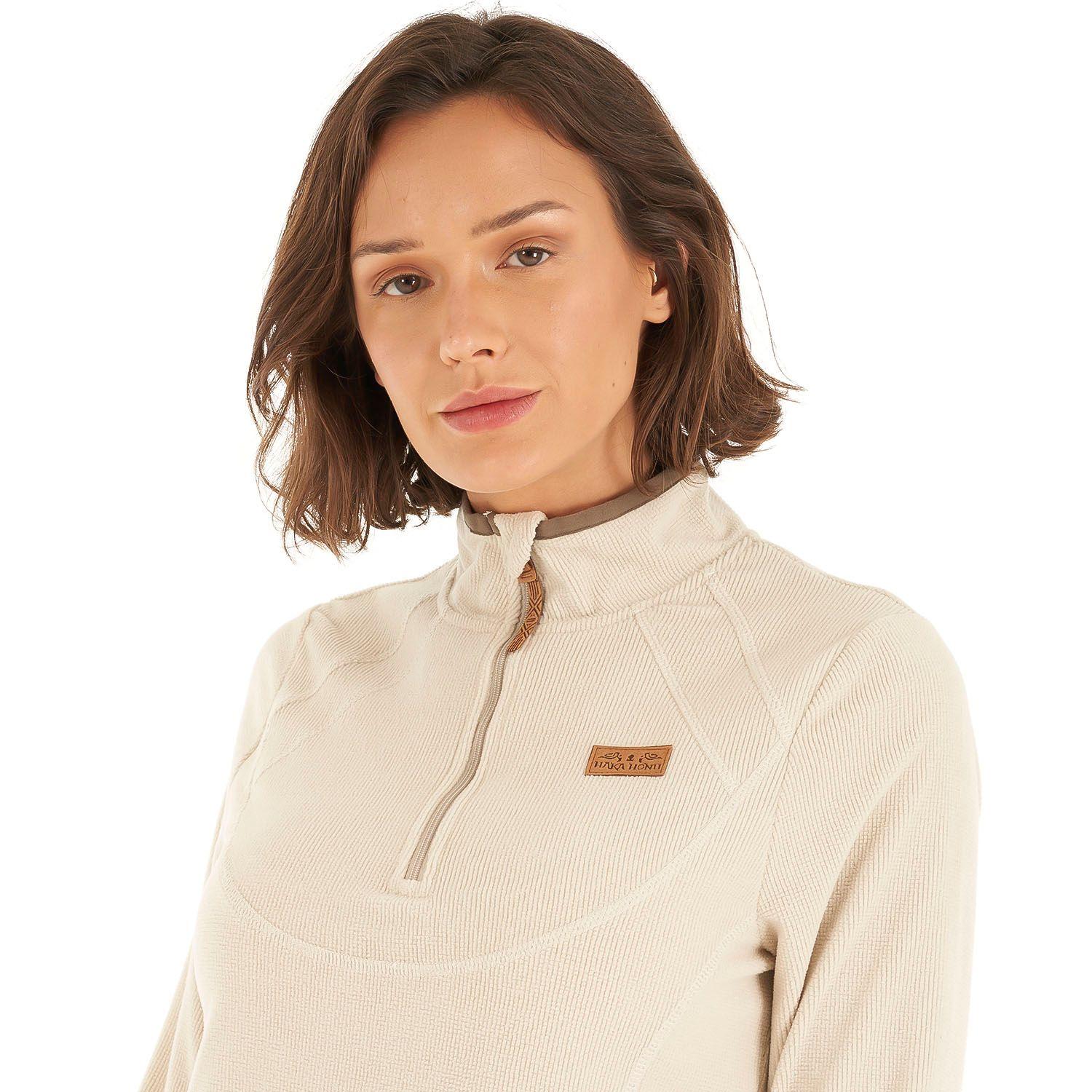 Poleron Mujer Taina Beige Haka Honu I22-6