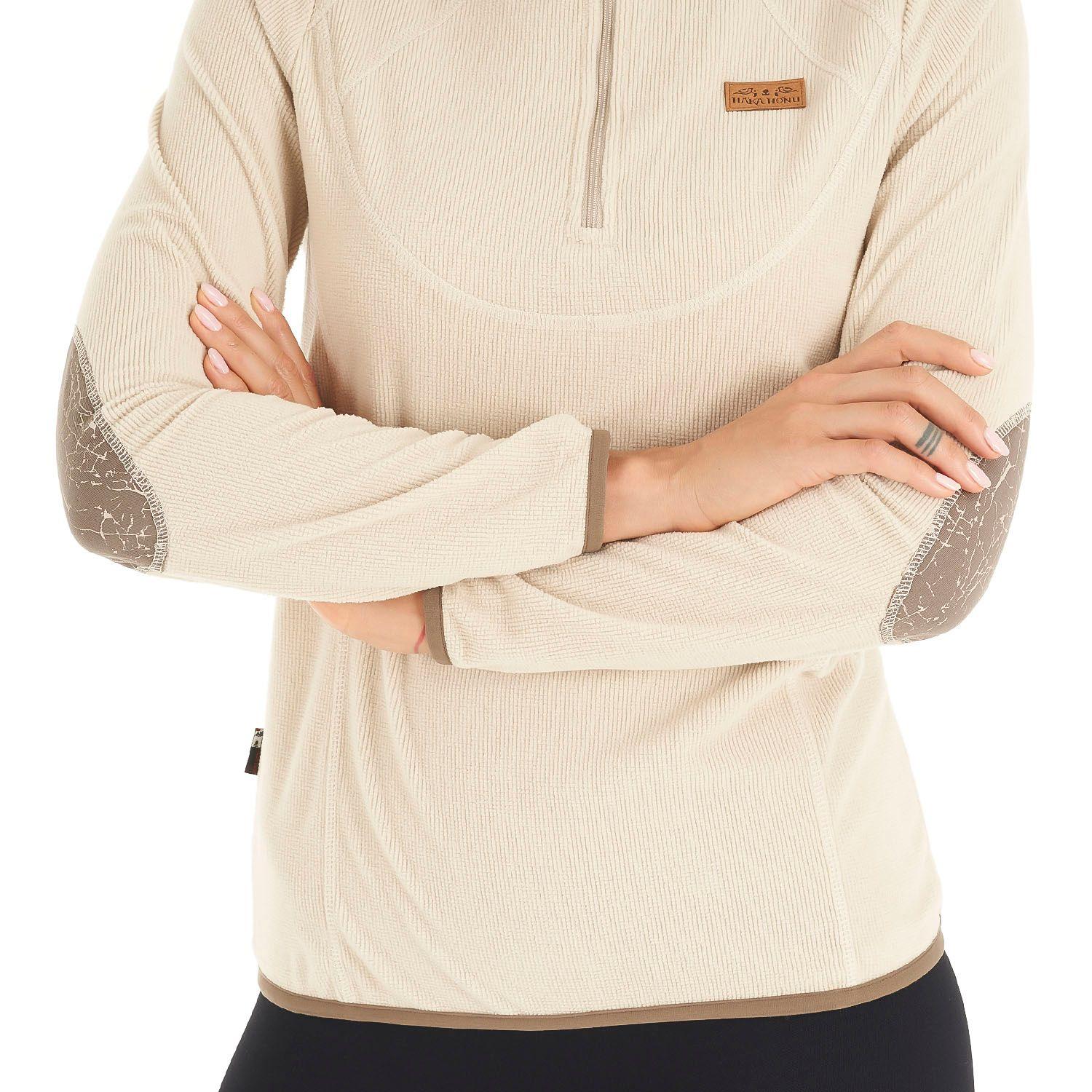 Poleron Mujer Taina Beige Haka Honu I22-7