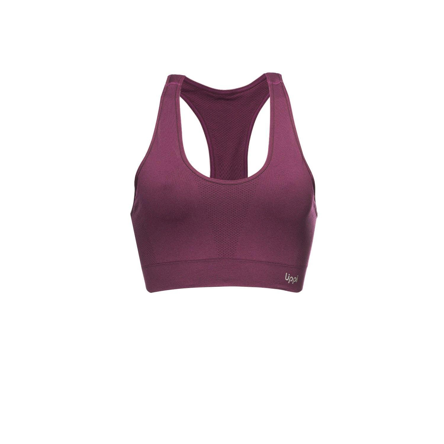 Peto Mujer In-Motion Stripes Bra Vino Lippi-0