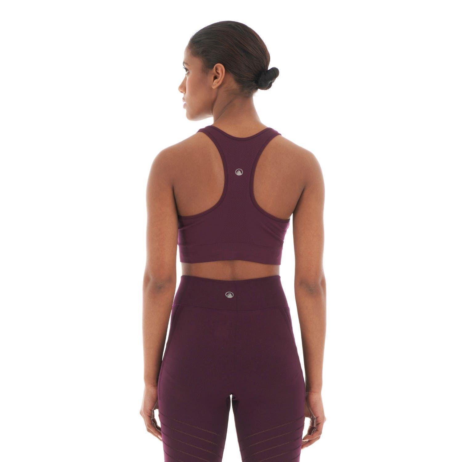 Peto Mujer In-Motion Stripes Bra Vino Lippi-5