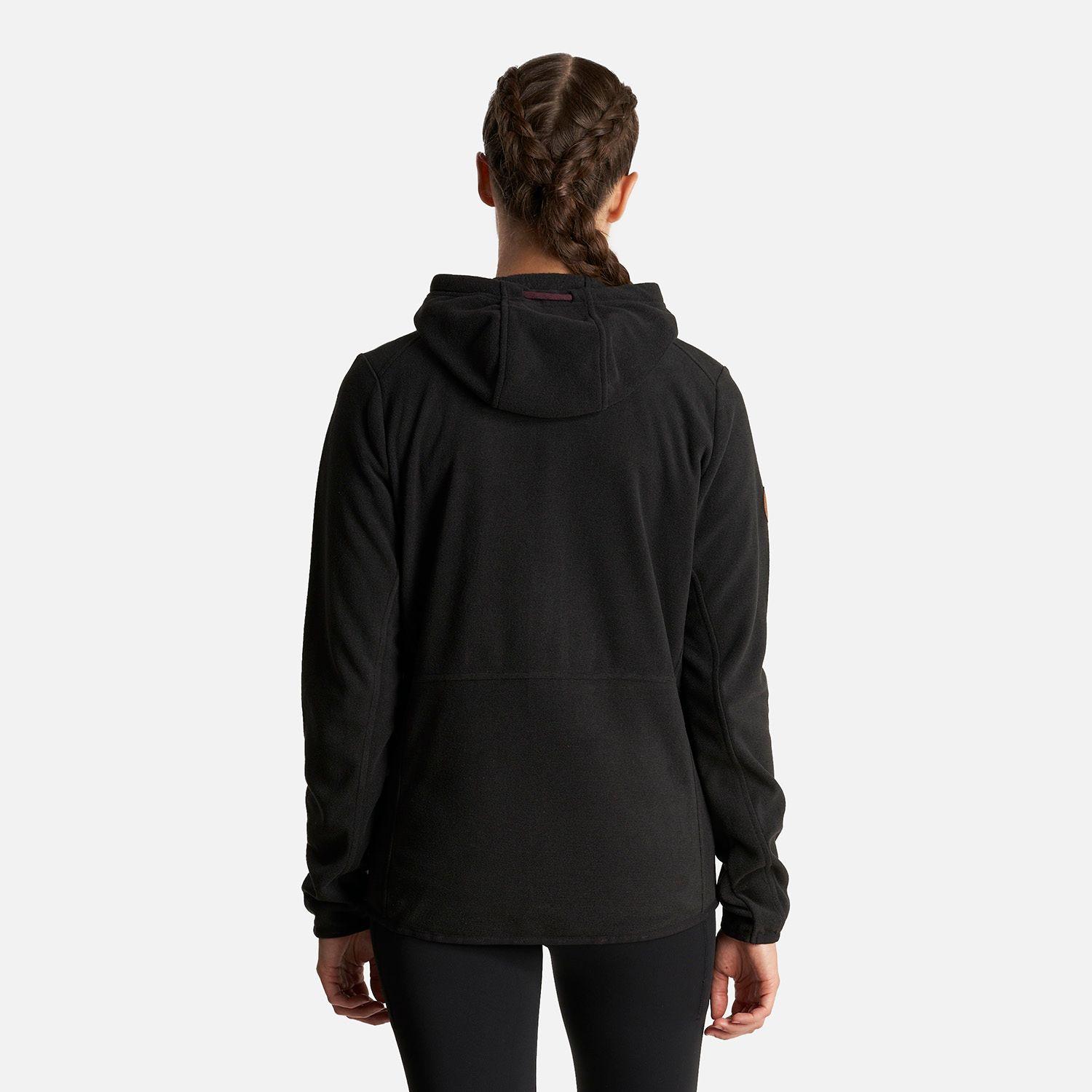 Poleron Mujer Stripes Nano-F Full Zip Hoody Negro Lippi I23-3