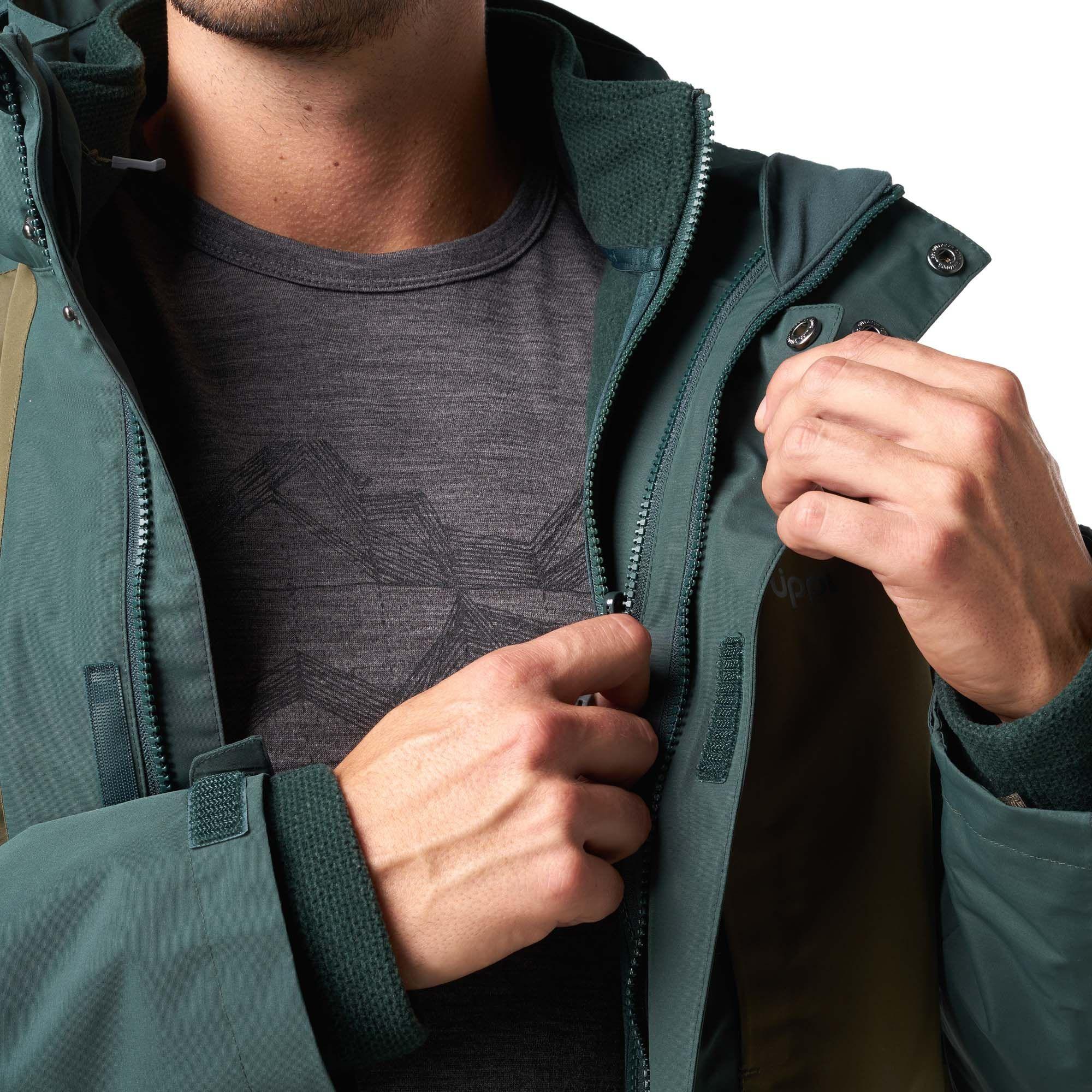 Chaqueta Hombre Tres Cruces Fusion-3 Hoody Jacket Grafito / Rojo Oscuro Lippi-6