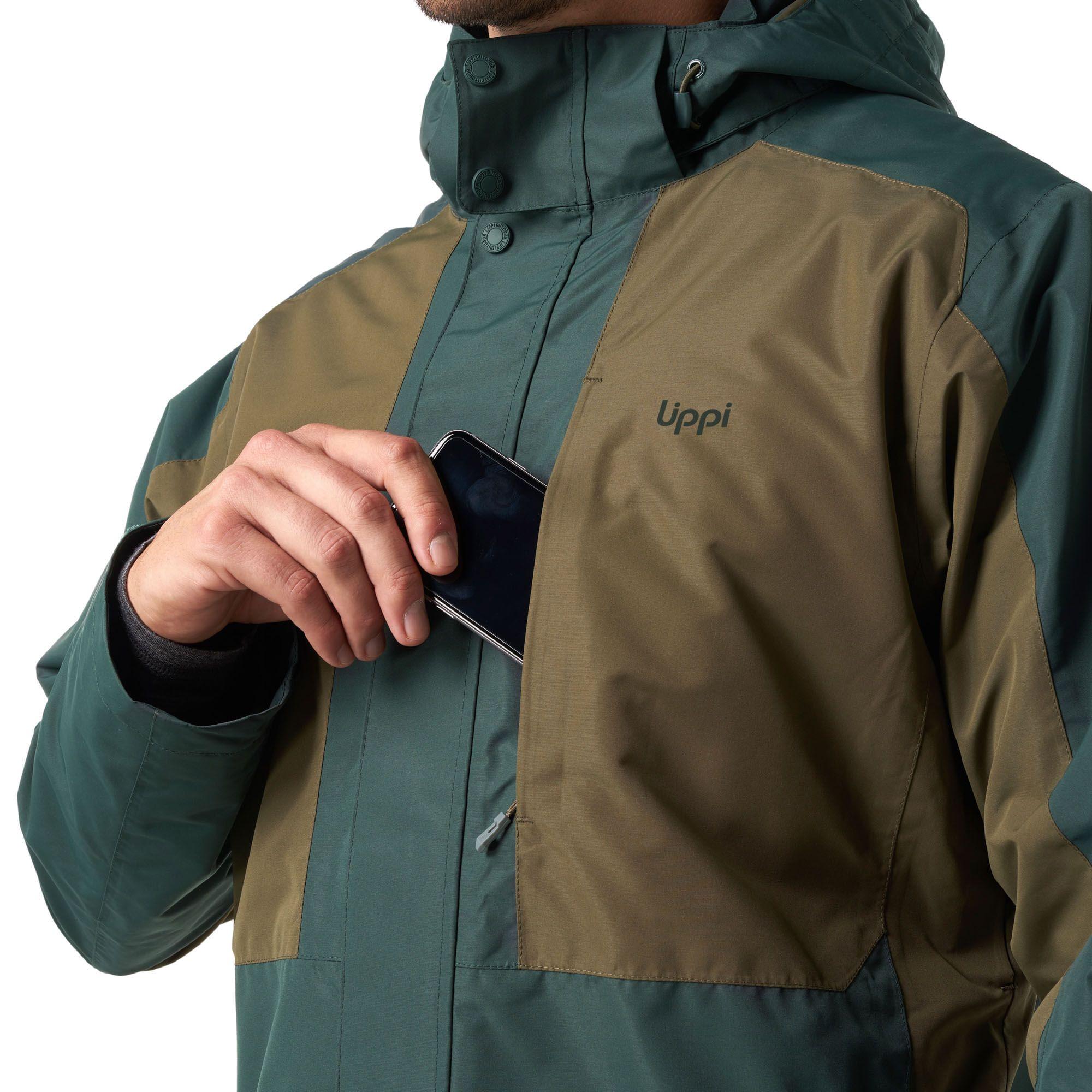 Chaqueta Hombre Tres Cruces Fusion-3 Hoody Jacket Grafito / Rojo Oscuro Lippi-7