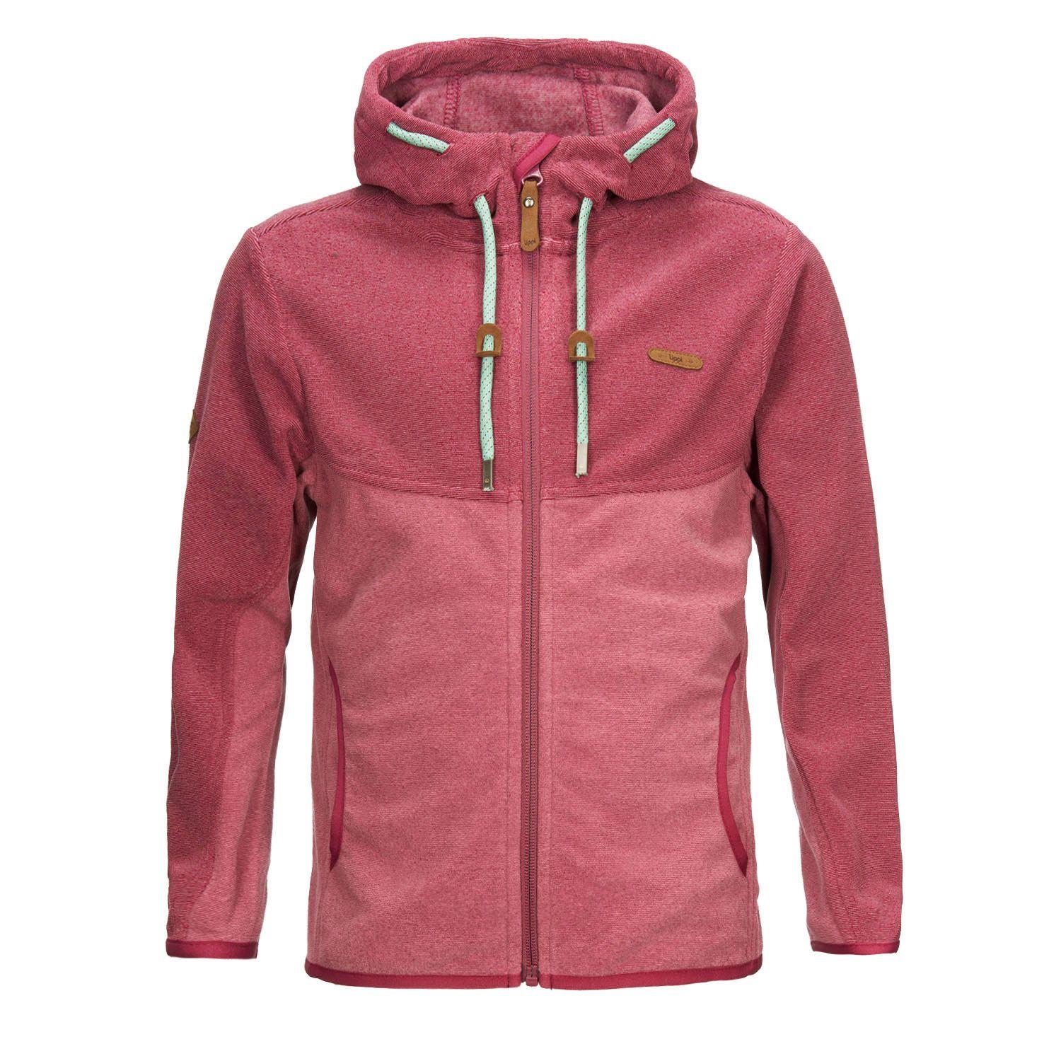 Poleron Niña Stripes Nano-F Full Zip Frambuesa Rosa Lippi V21-0