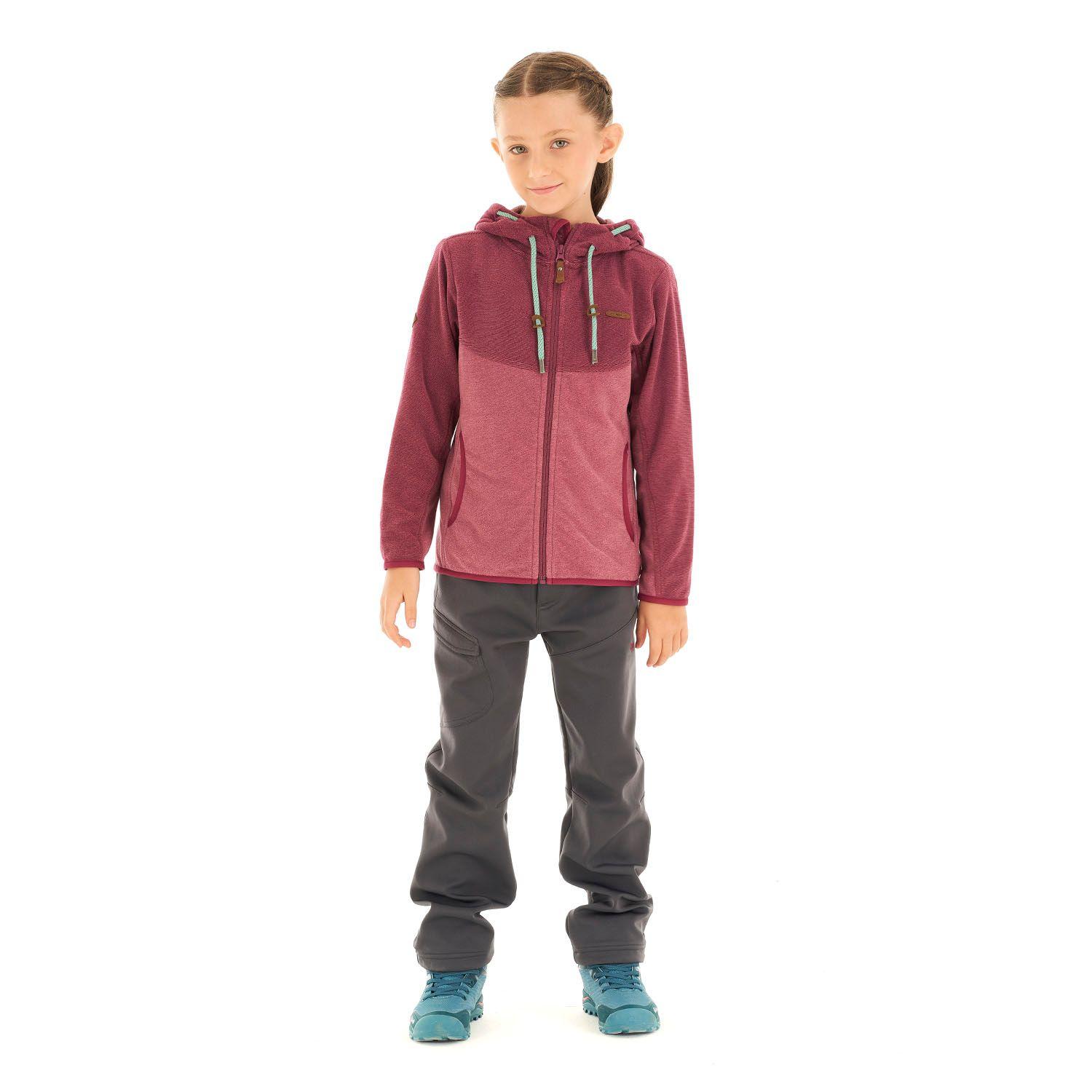 Poleron Niña Stripes Nano-F Full Zip Frambuesa Rosa Lippi V21-7