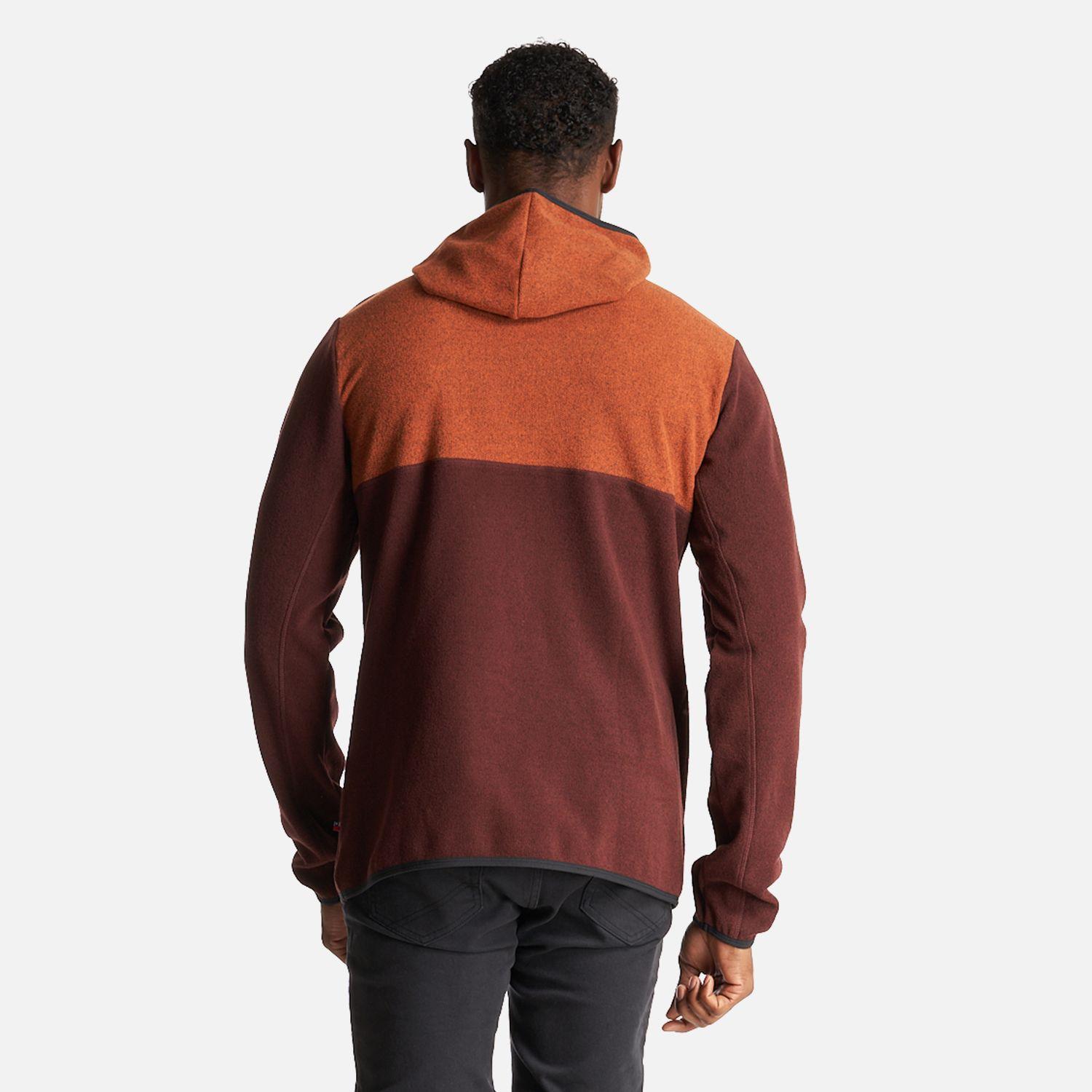 Poleron Hombre Tokerau Hoodie Naranja Oscuro/Burdeo Haka Honu-7