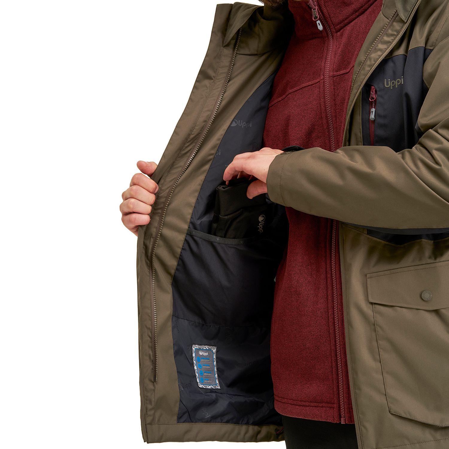 Chaqueta Hombre Tres Cruces Fusion-3 Hoody Jacket Verde Burdeo Lippi-7