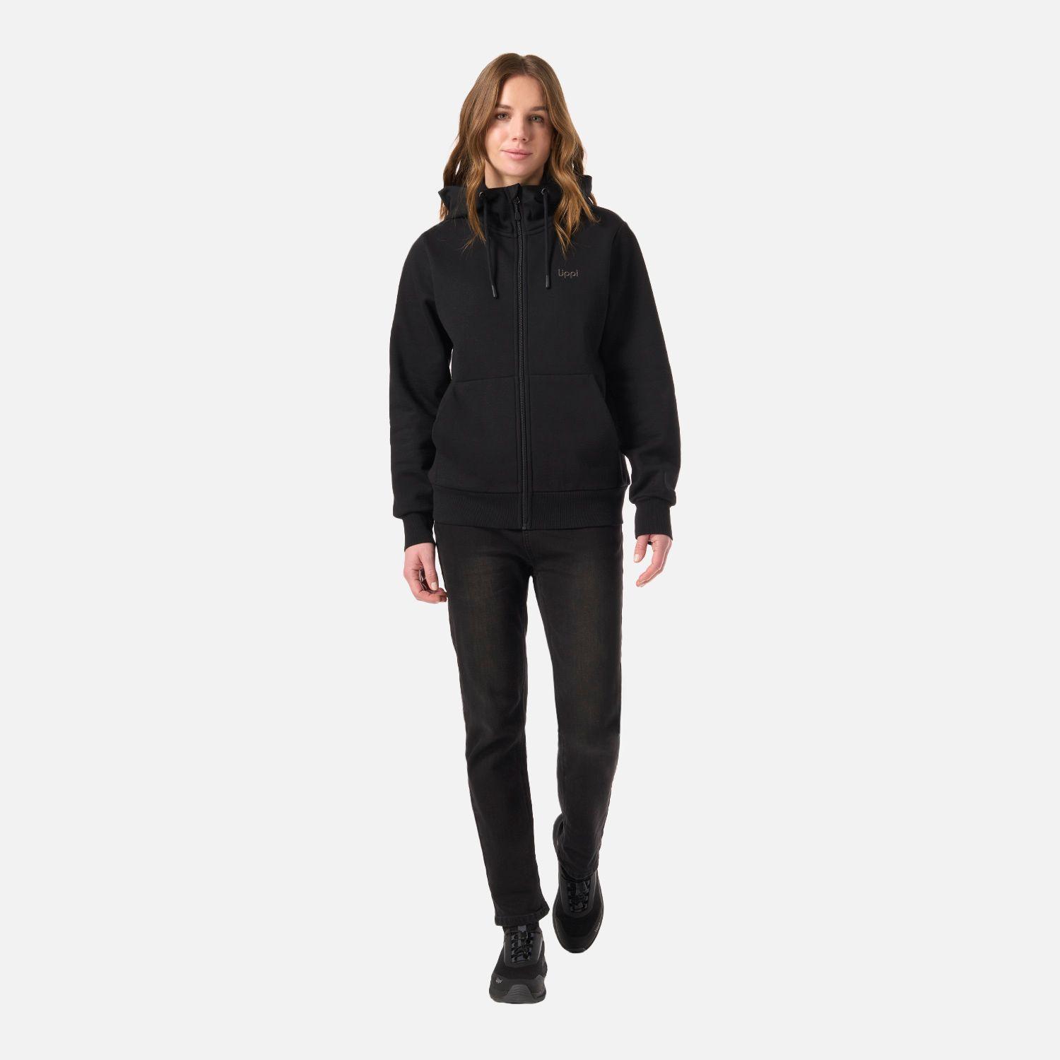Polerón Mujer Ulmo Full Zip Hoody Sweatshirt Negro Lippi V26-5