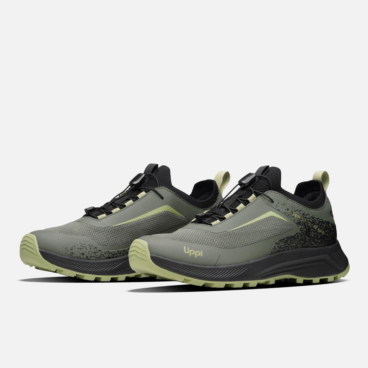 Zapatilla Hombre Light Knit Negro / Verde Lippi I26-3
