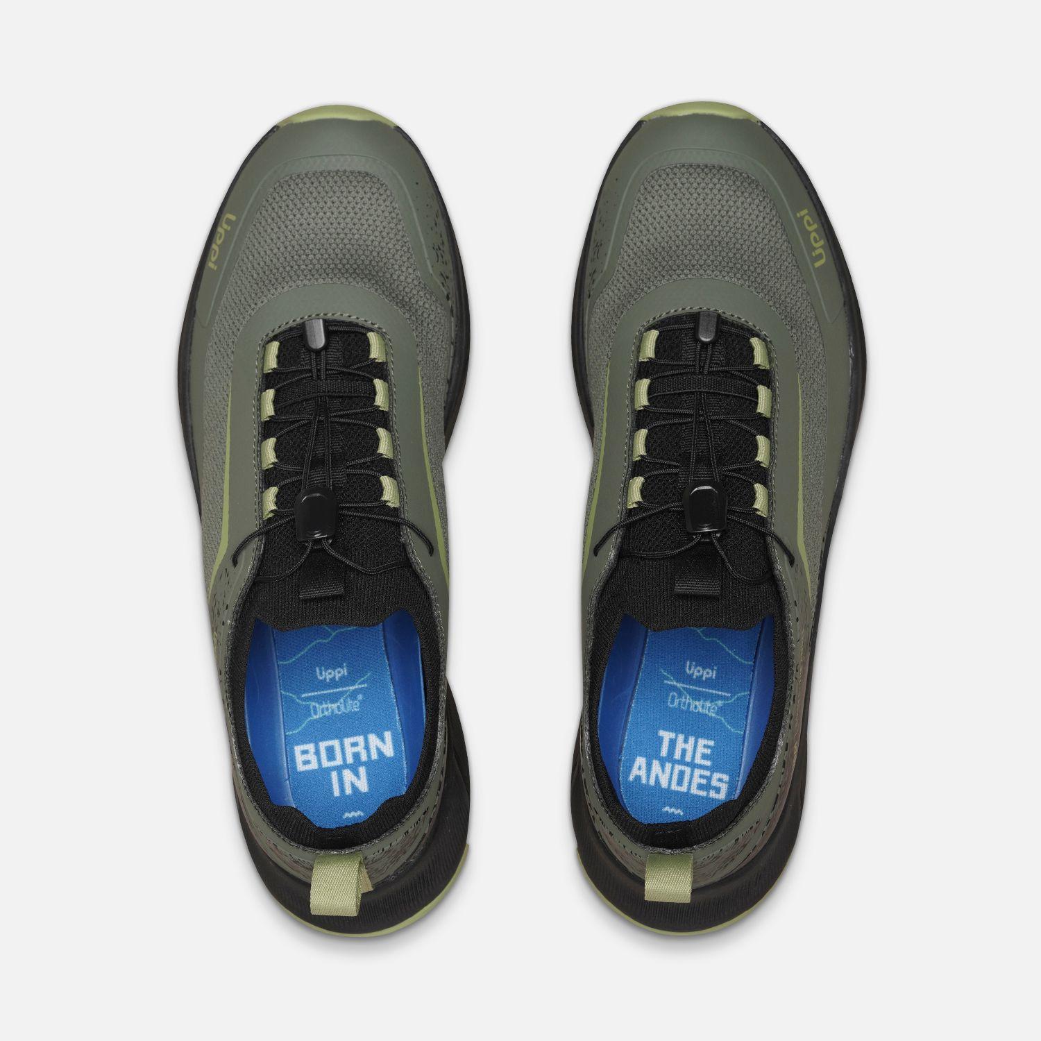 Zapatilla Hombre Light Knit Negro / Verde Lippi I26-5