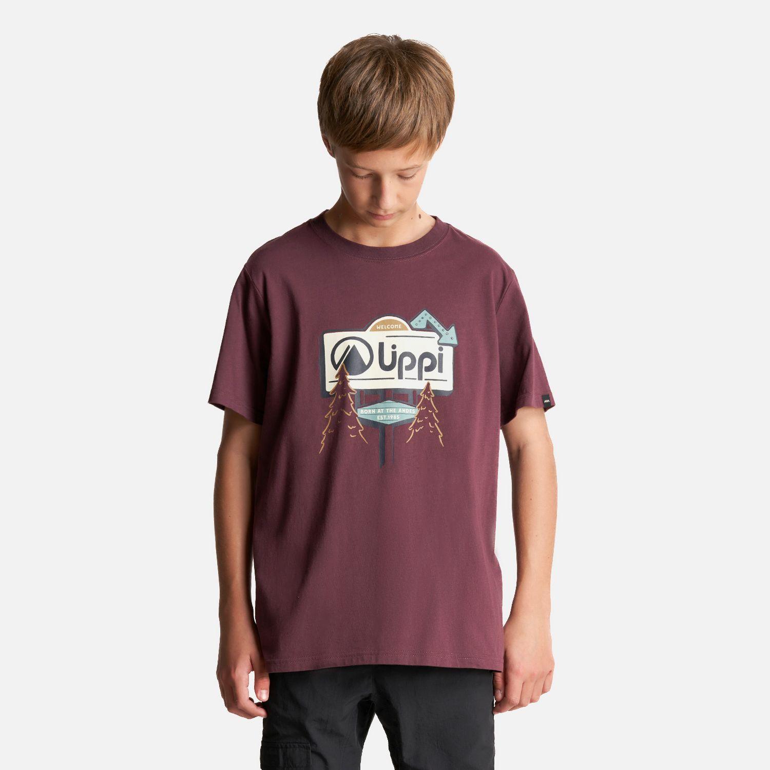 Polera Teen Boy Logo Lippi T-Shirt Burdeo Lippi-1