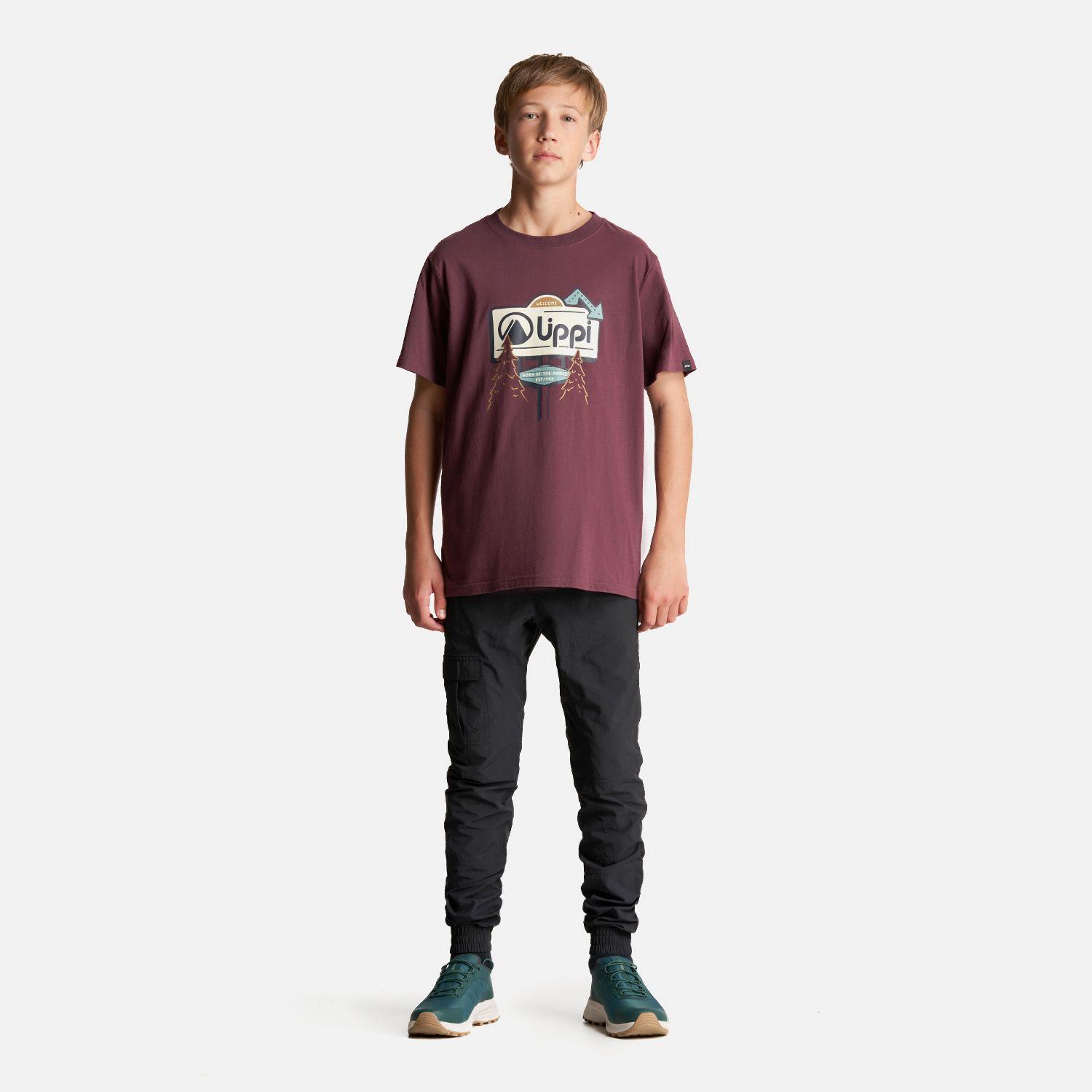 Polera Teen Boy Logo Lippi T-Shirt Burdeo Lippi-4
