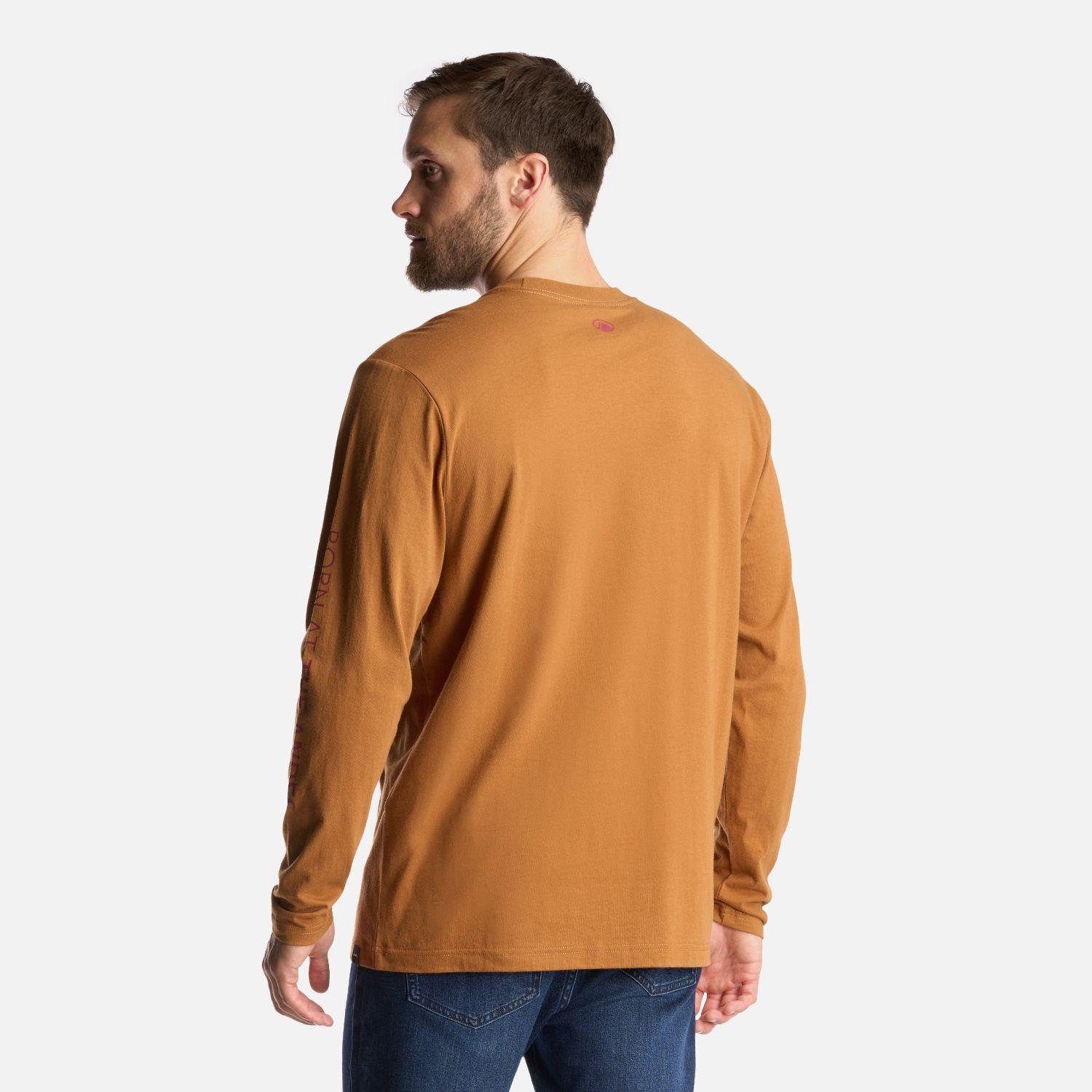 Polera Hombre Logo Lippi Long Sleeve T-Shirt Cafe Claro Lippi-4