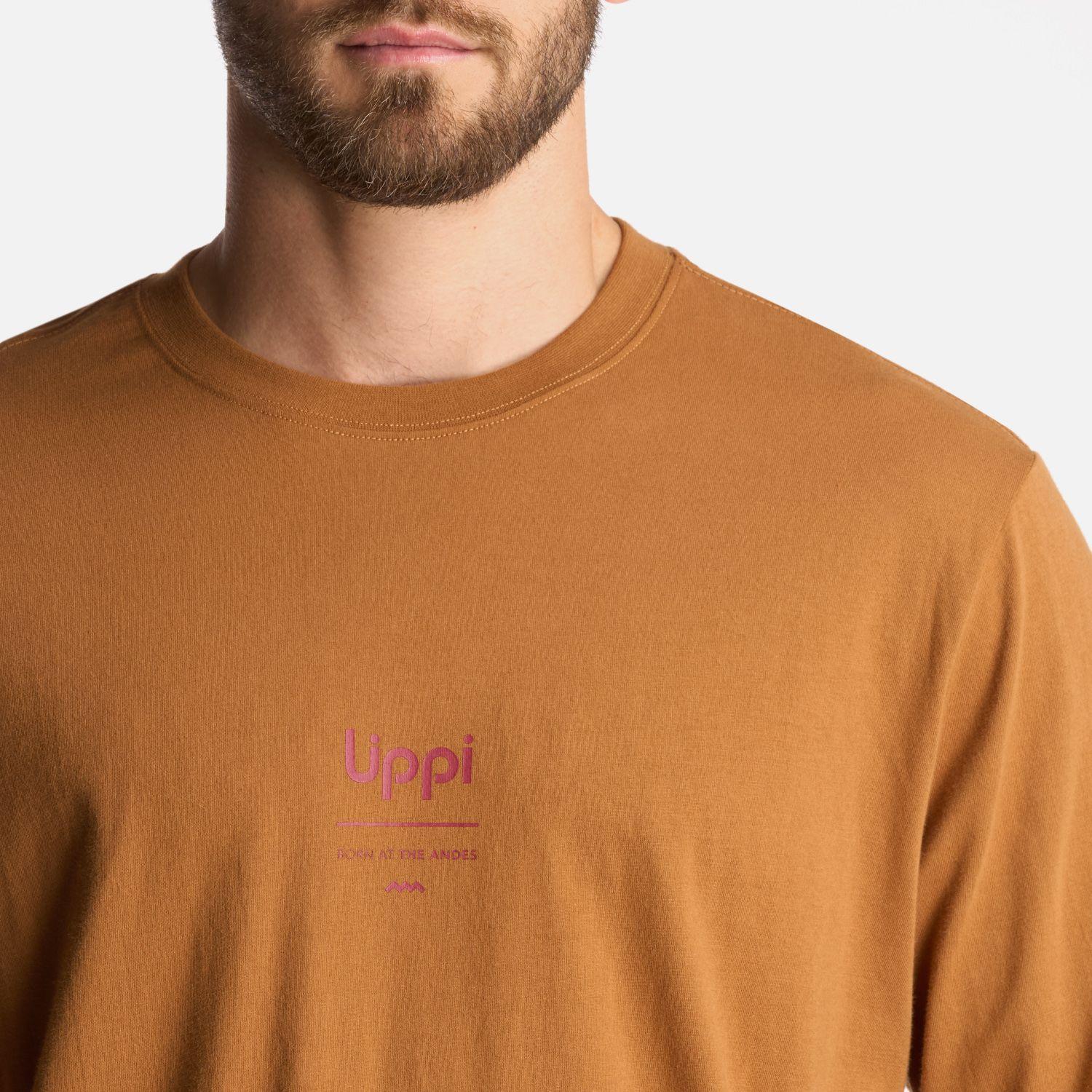 Polera Hombre Logo Lippi Long Sleeve T-Shirt Cafe Claro Lippi-5