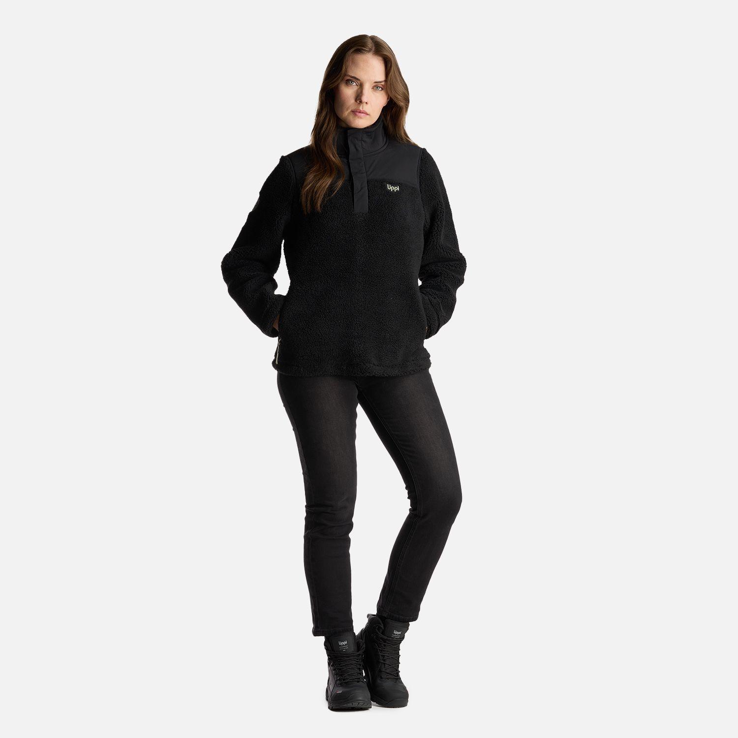 Chaqueta Mujer Glaciar Sherpa Pro 14 Zip Jacket Negro Lippi-6