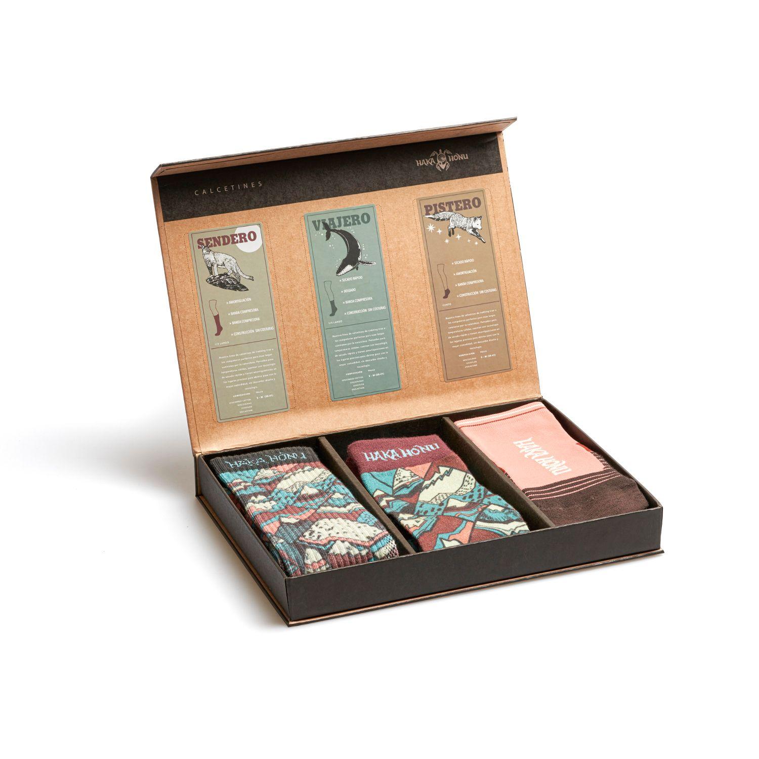 Calcetin Mujer Pack Cordillera Burdeo, Turqueza, Coral 039 Lippi-0