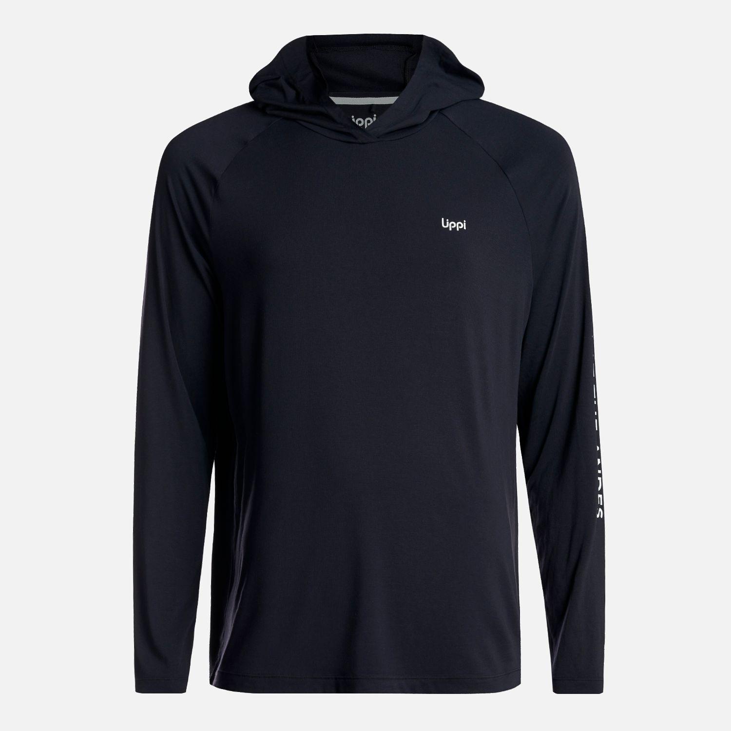 Polera Hombre Sun Action Hoody Q-Dry T-Shirt Grafito Lippi-0