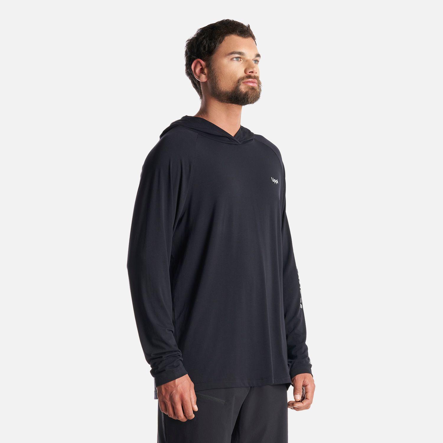 Polera Hombre Sun Action Hoody Q-Dry T-Shirt Grafito Lippi-2
