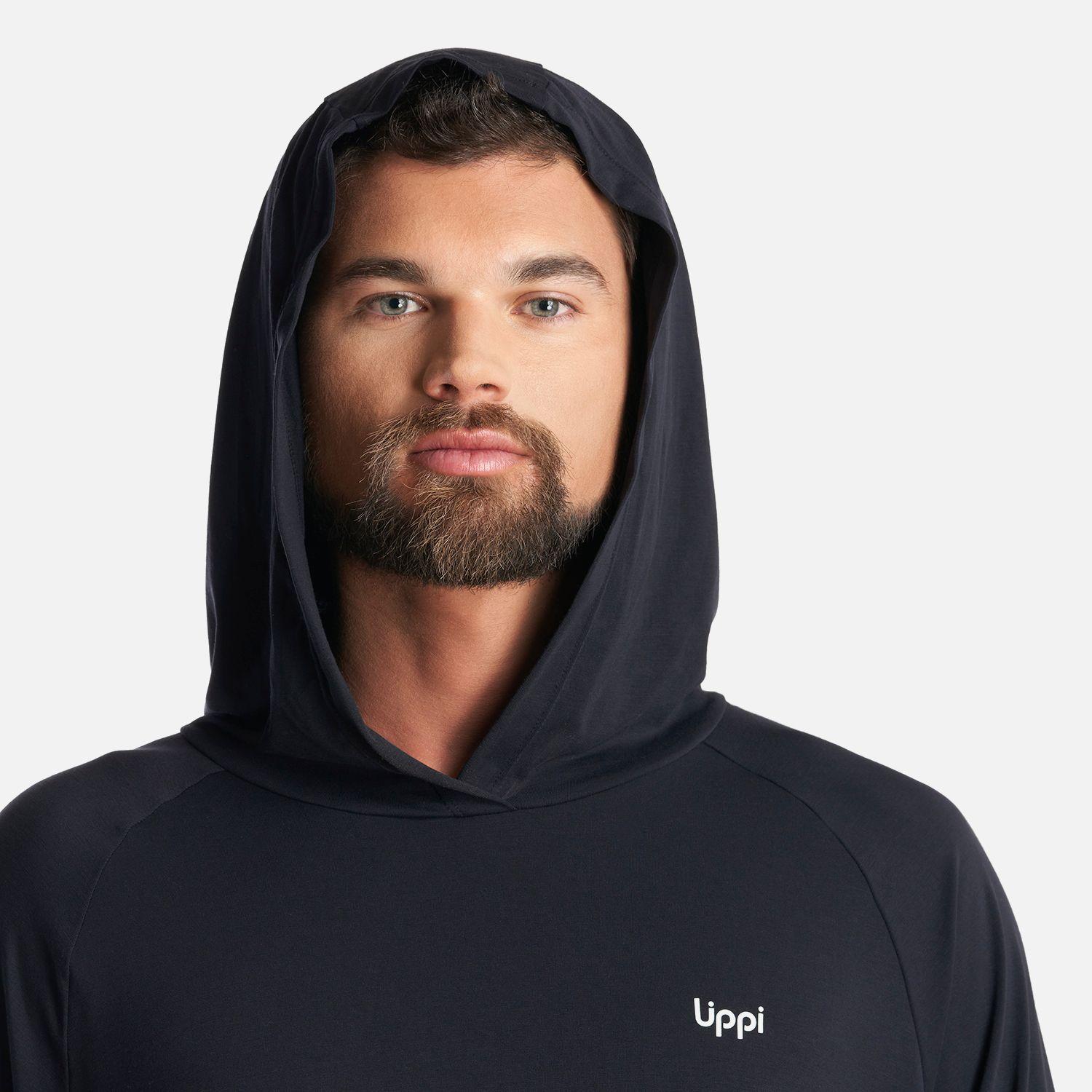 Polera Hombre Sun Action Hoody Q-Dry T-Shirt Grafito Lippi-4