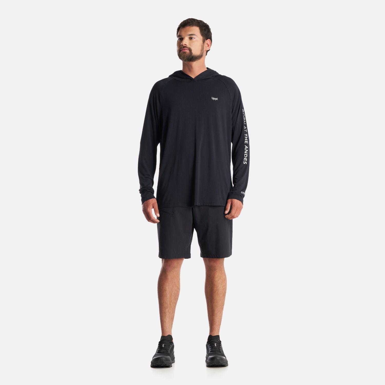 Polera Hombre Sun Action Hoody Q-Dry T-Shirt Grafito Lippi-6