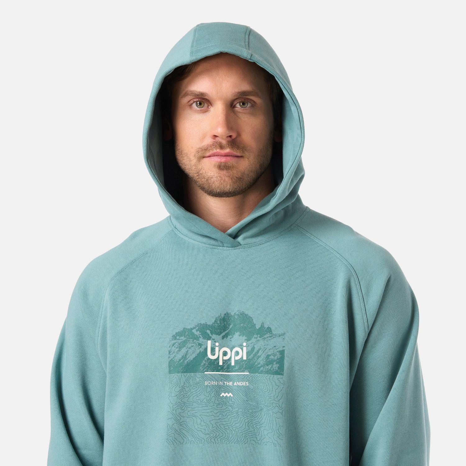 Polerón Hombre Insigne Hoody Sweatshirt Front Print Turquesa Lippi V26-3