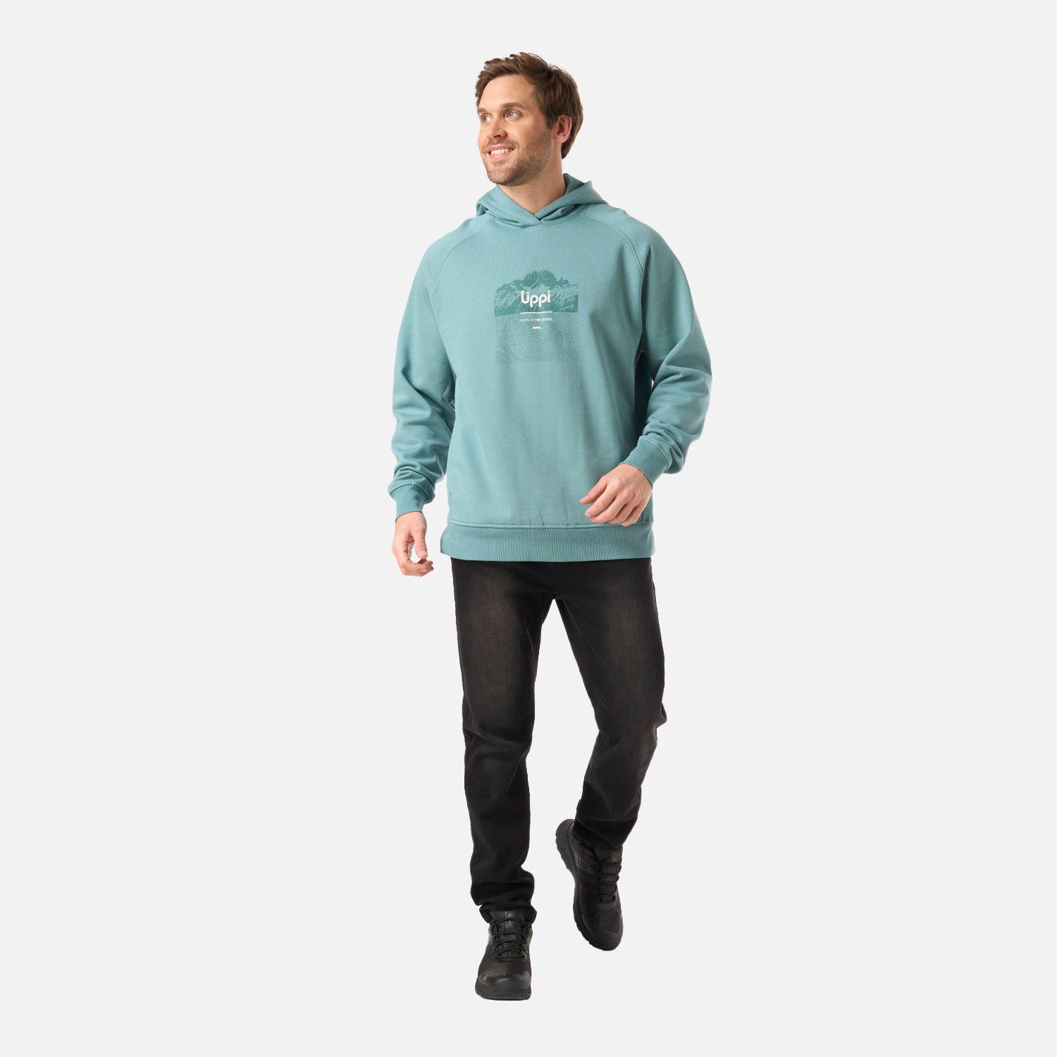 Polerón Hombre Insigne Hoody Sweatshirt Front Print Turquesa Lippi V26-5