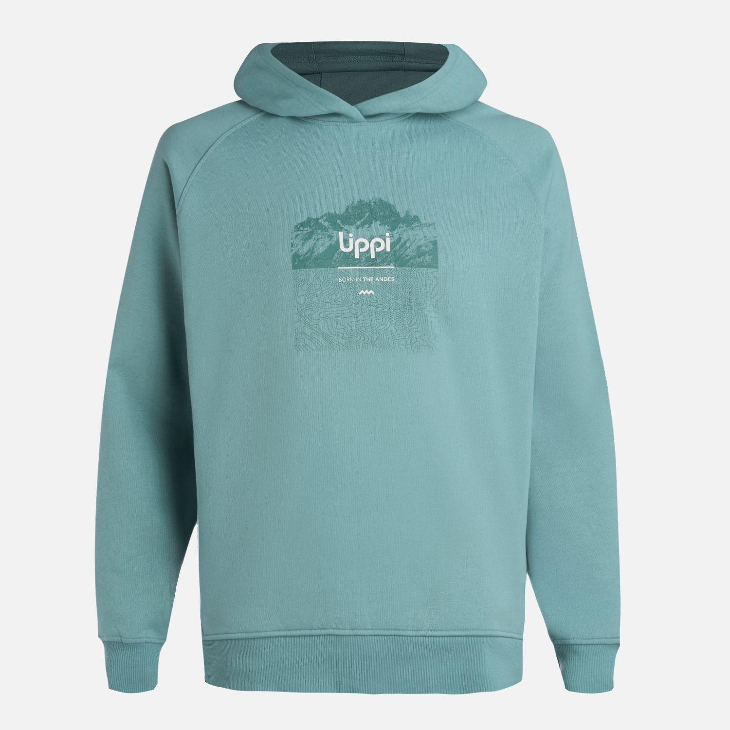 Polerón Hombre Insigne Hoody Sweatshirt Front Print Turquesa Lippi V26-6