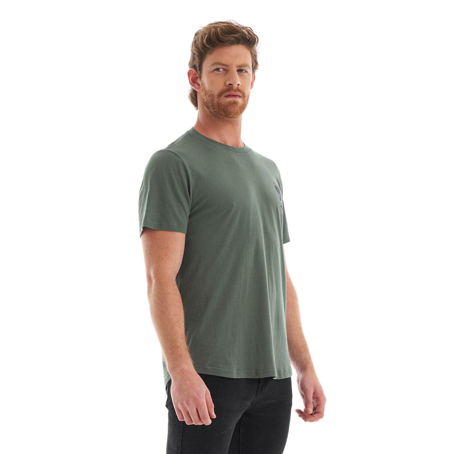 Polera Hombre Flask UV-Stop T-Shirt Verde Grisaceo Lippi-2