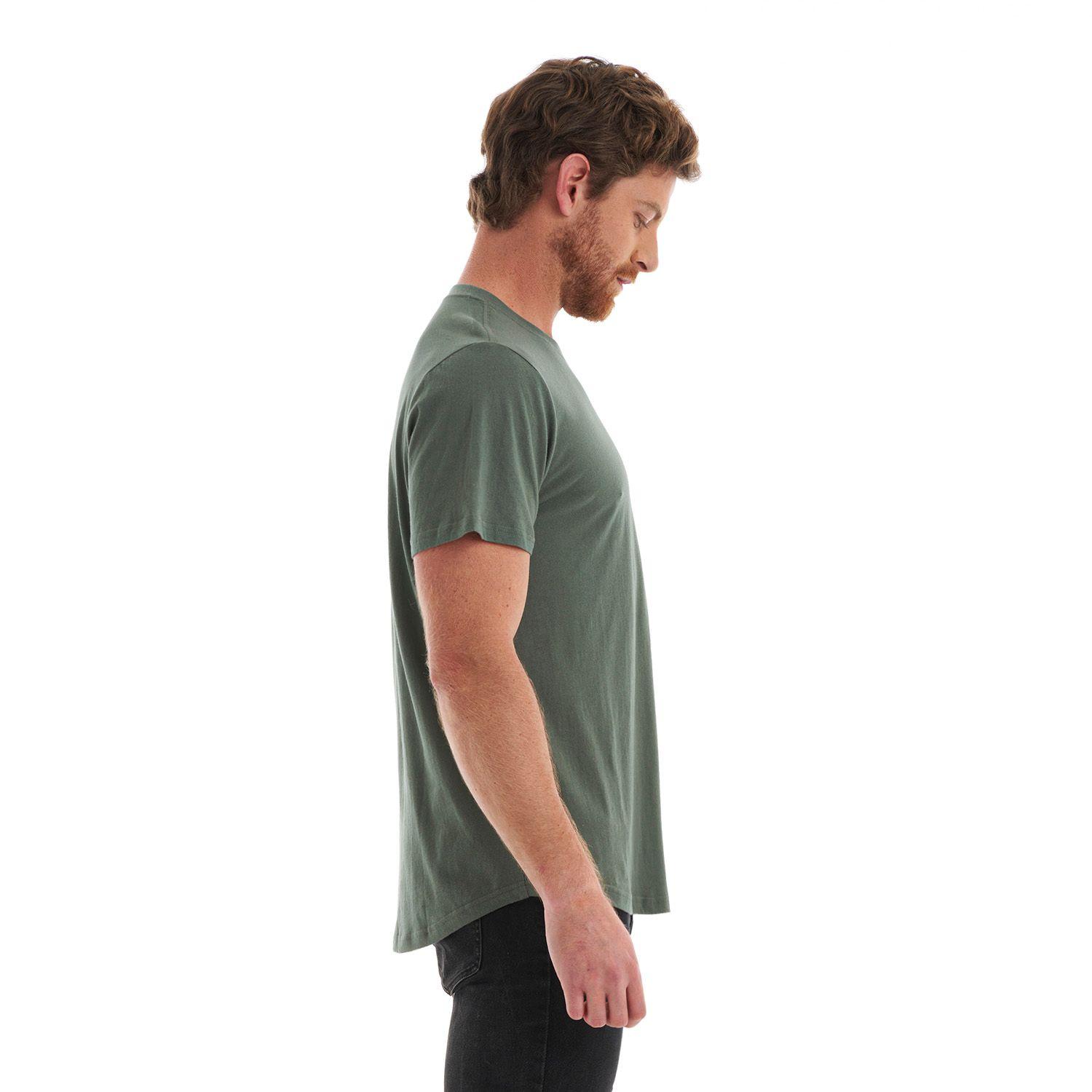 Polera Hombre Flask UV-Stop T-Shirt Verde Grisaceo Lippi-3