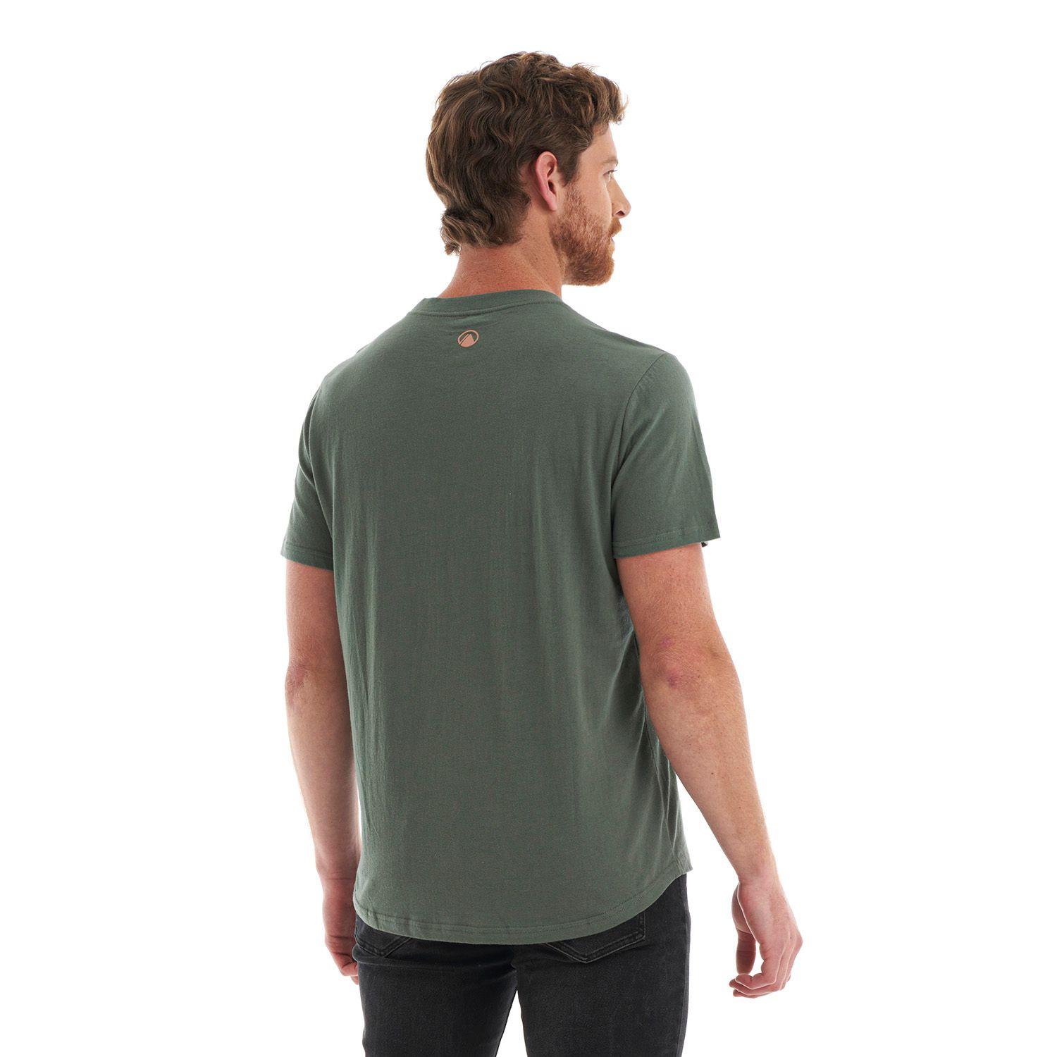 Polera Hombre Flask UV-Stop T-Shirt Verde Grisaceo Lippi-4