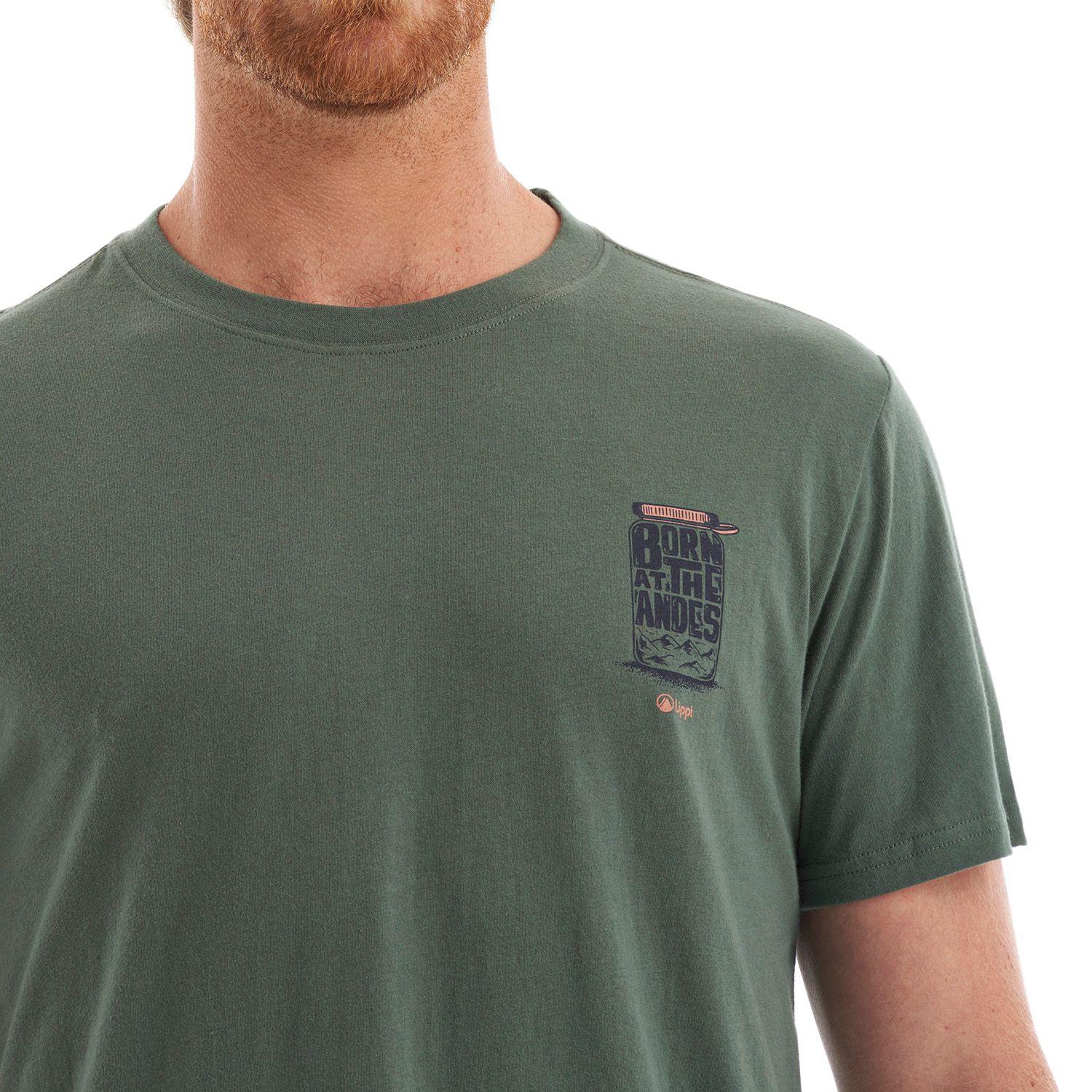 Polera Hombre Flask UV-Stop T-Shirt Verde Grisaceo Lippi-6