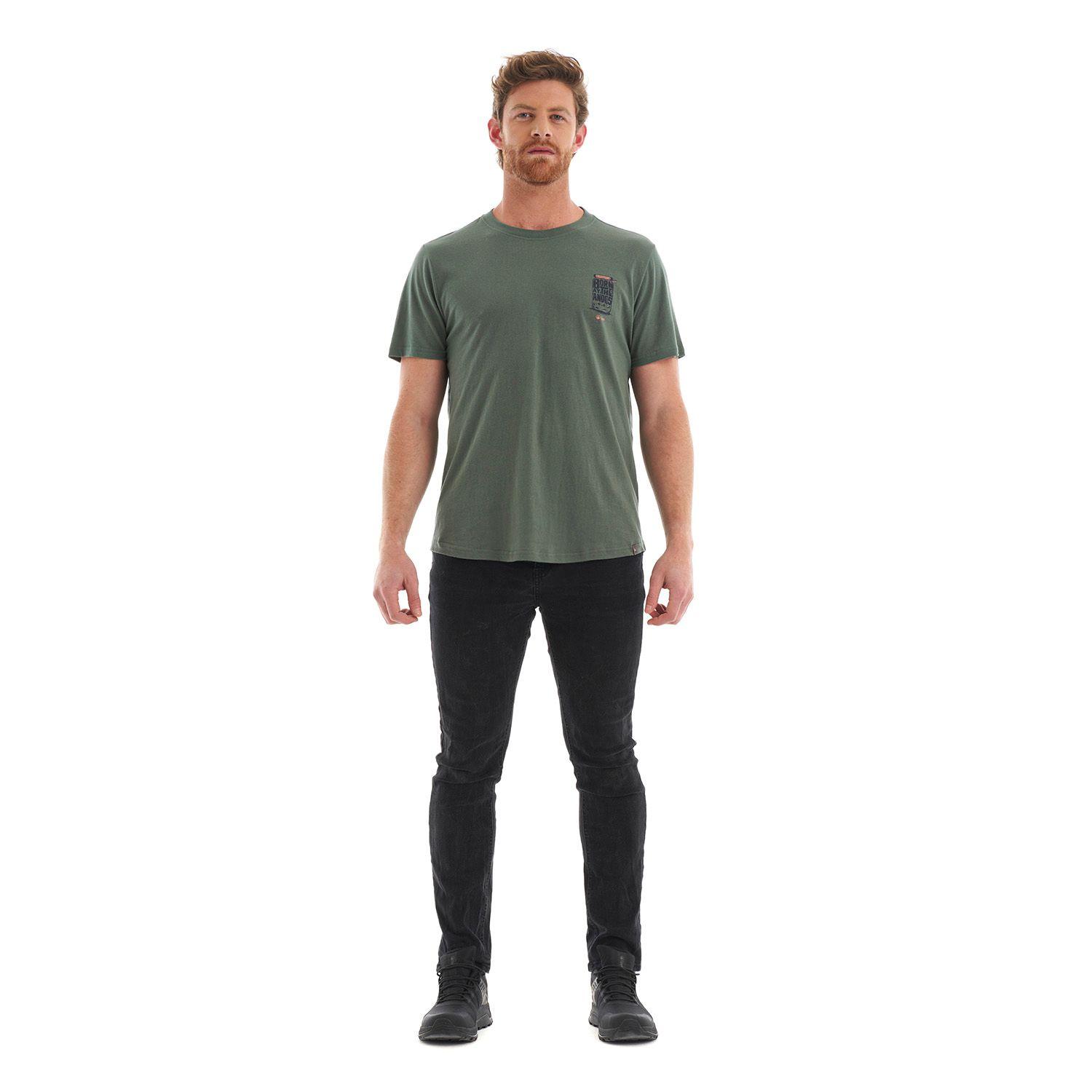 Polera Hombre Flask UV-Stop T-Shirt Verde Grisaceo Lippi-7
