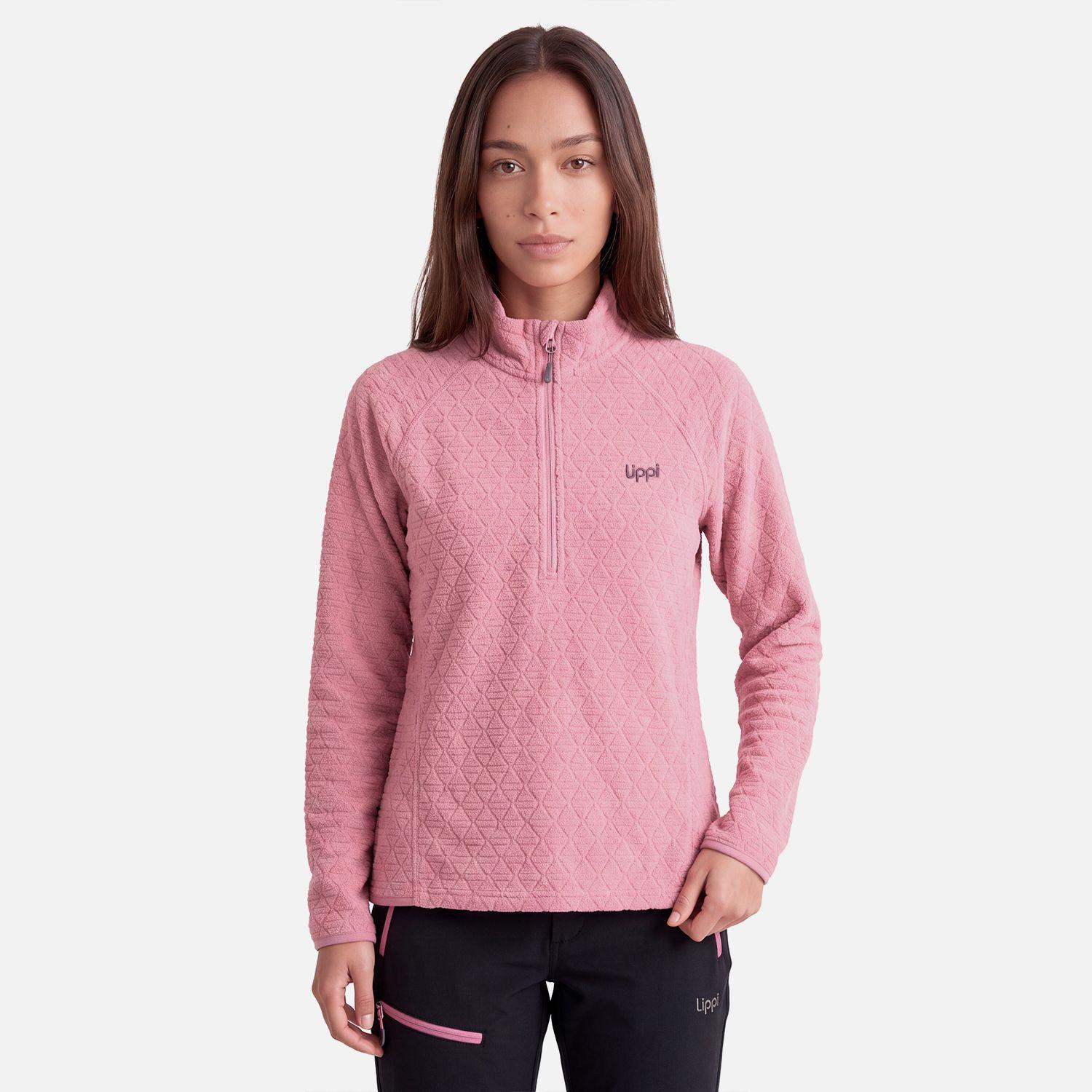 Polerón Mujer Jacaranda Nano-F 1/4 Zip Rosa Oscuro Lippi V27-0
