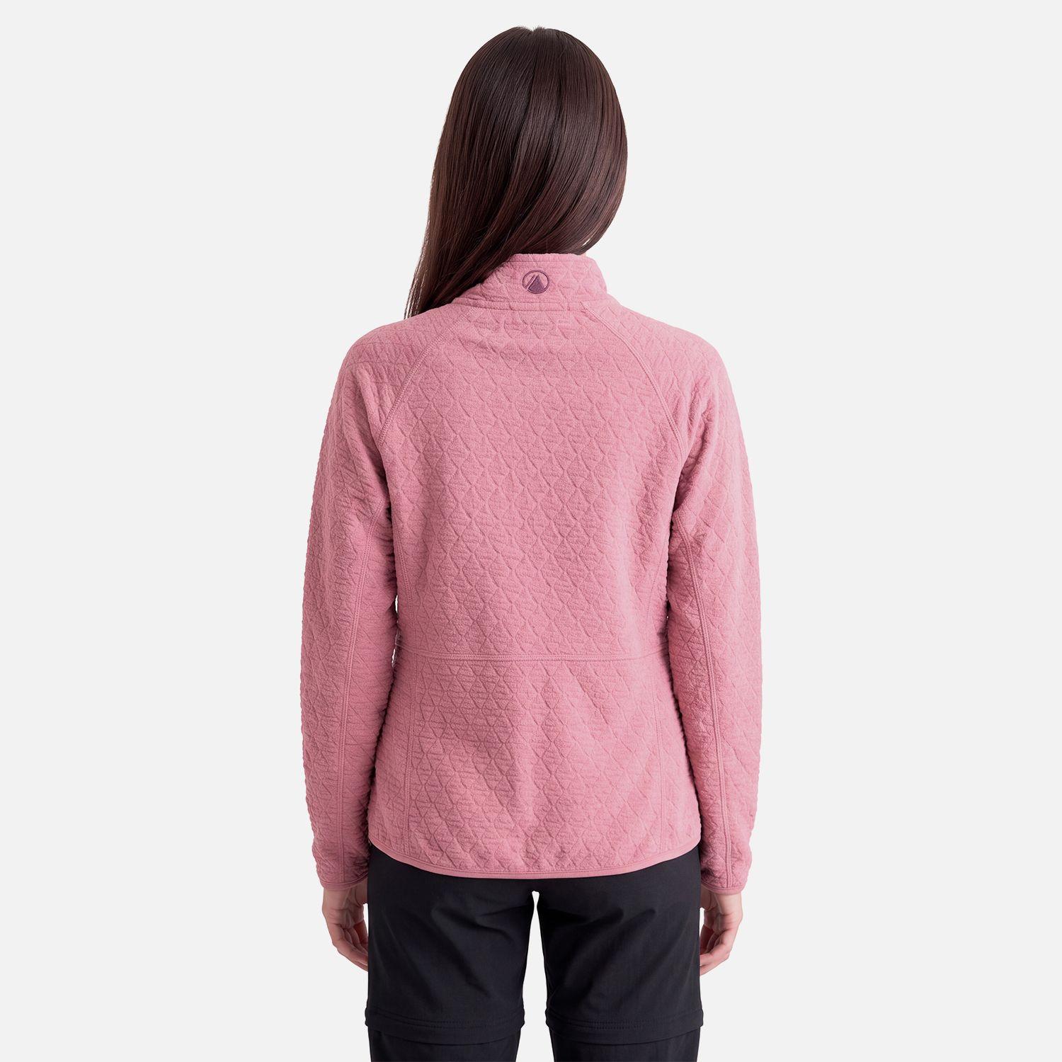 Polerón Mujer Jacaranda Nano-F 1/4 Zip Rosa Oscuro Lippi V27-1