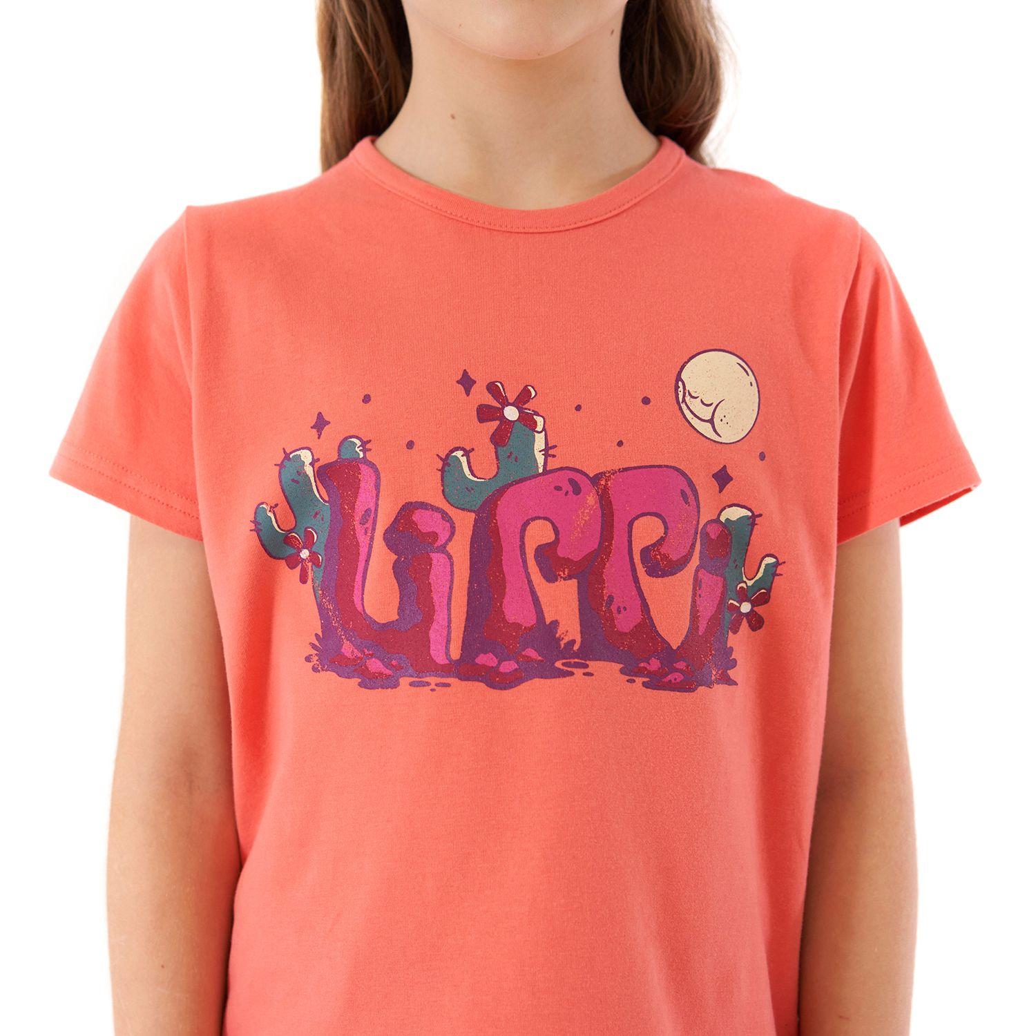 Polera Niña Logo Lippi UV-Stop T-Shirt Rosado Lippi V21-4