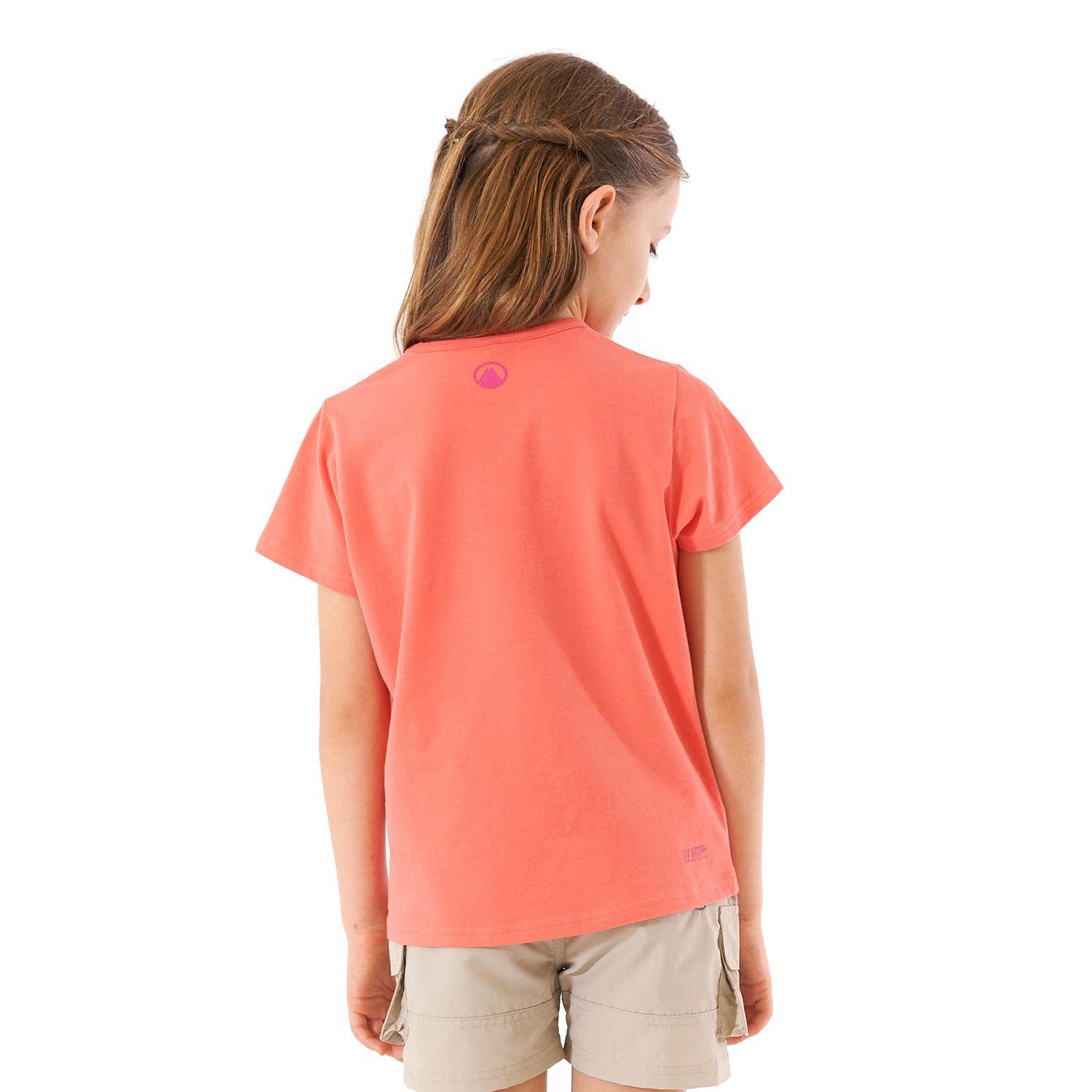 Polera Niña Logo Lippi UV-Stop T-Shirt Rosado Lippi V21-5