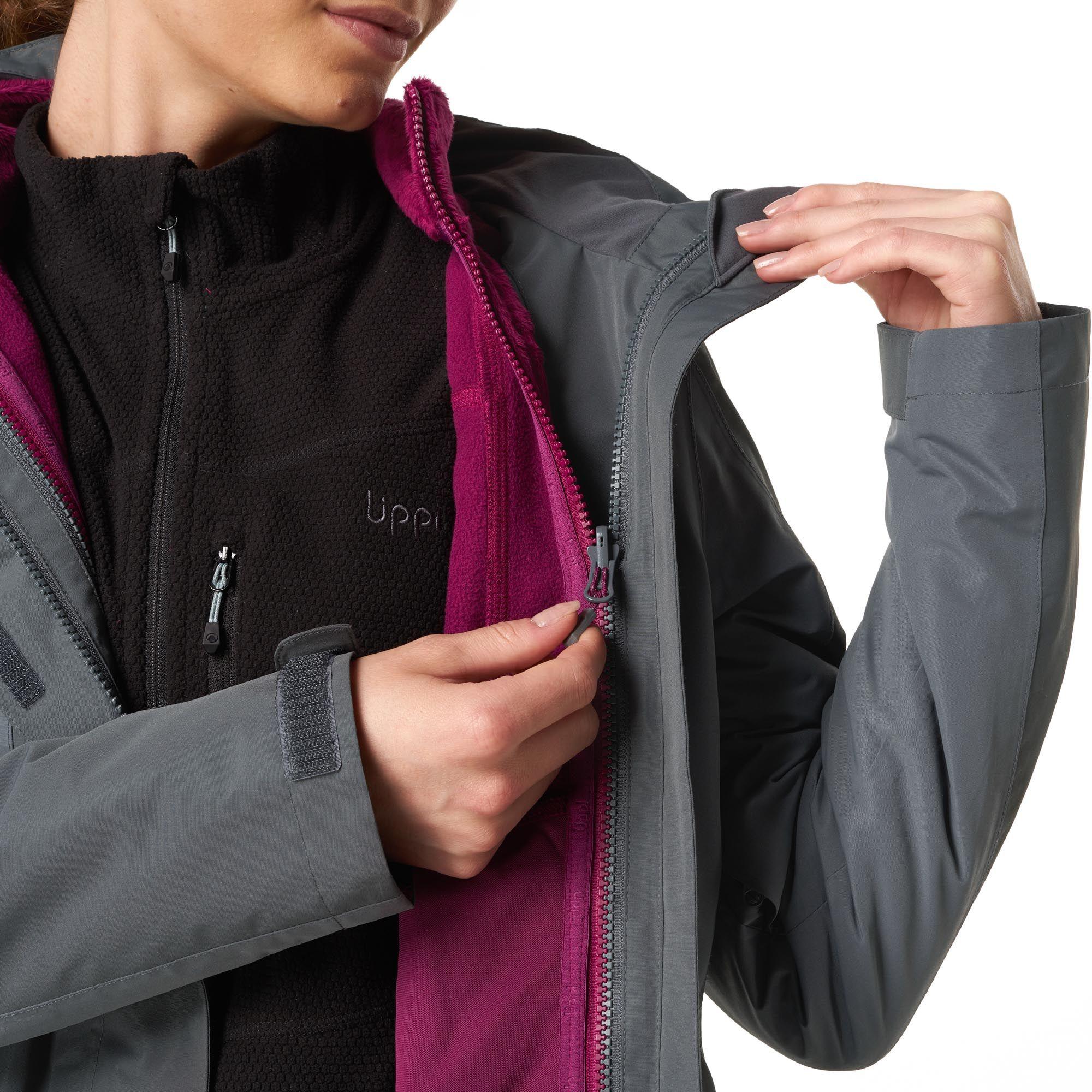 Chaqueta Mujer Tres Cruces Fusion-3 Hoody Jacket Malva / Taupe Lippi-8