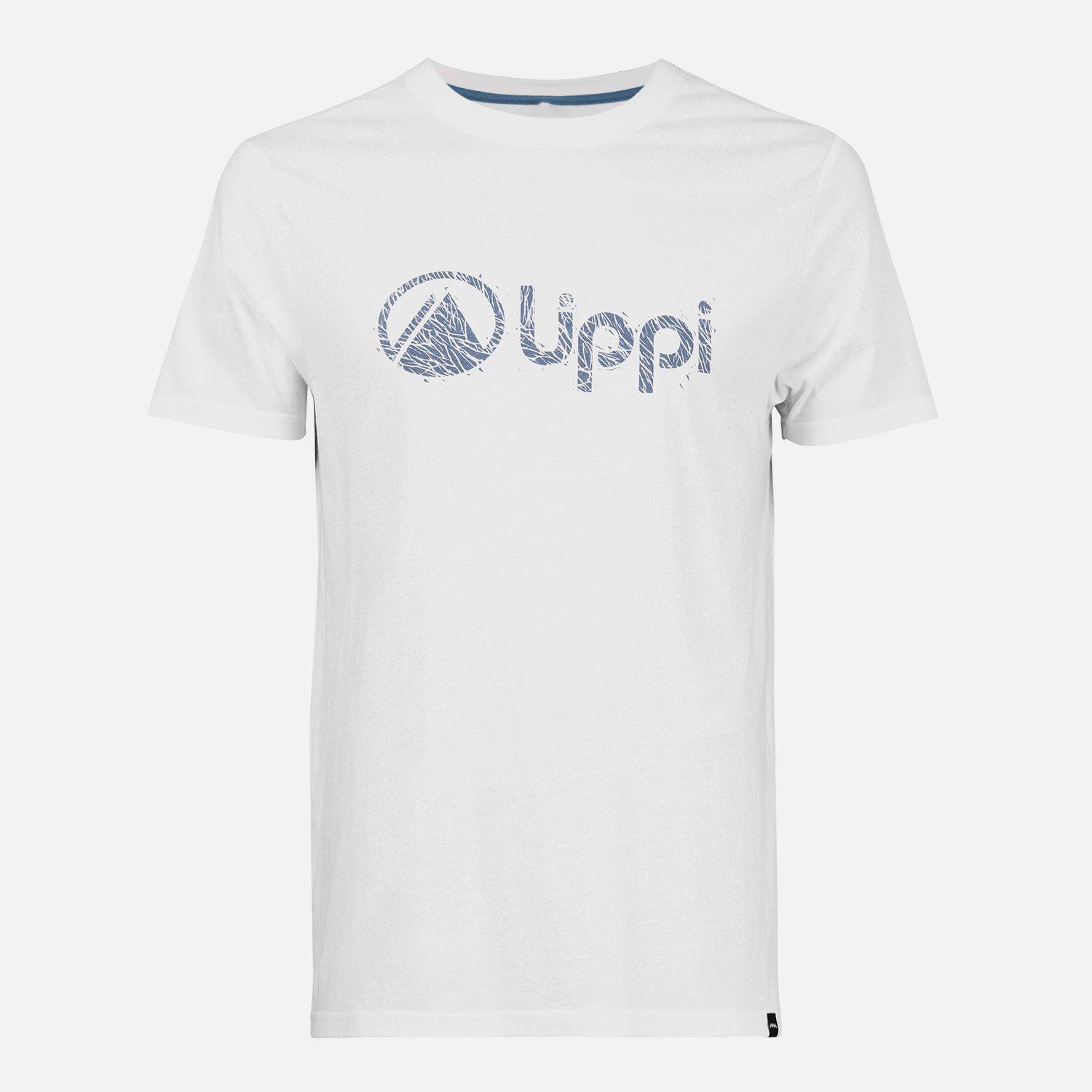 Polera Hombre Logo Lippi UV-Stop T-Shirt Blanco Azul Lippi V23-0