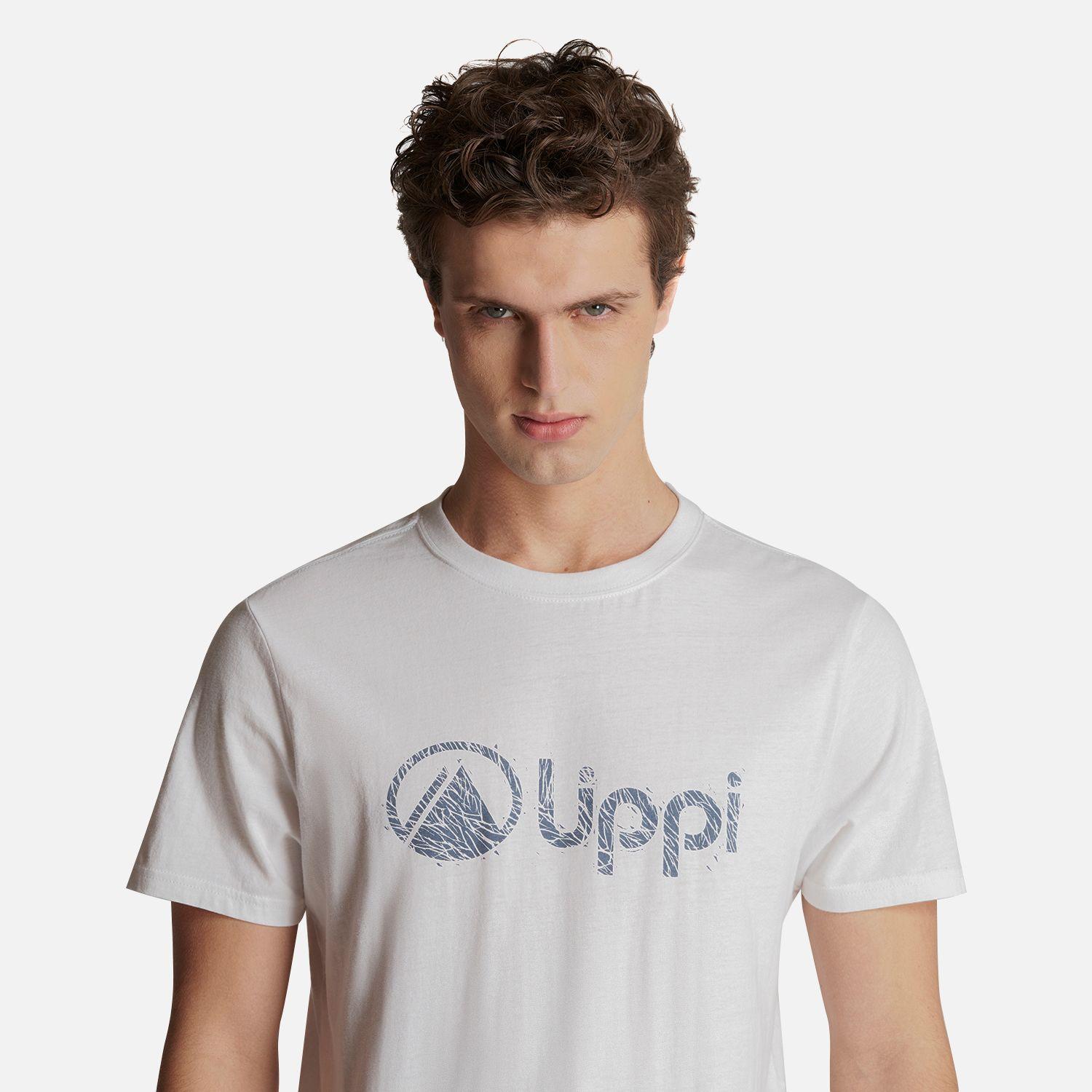 Polera Hombre Logo Lippi UV-Stop T-Shirt Blanco Azul Lippi V23-3