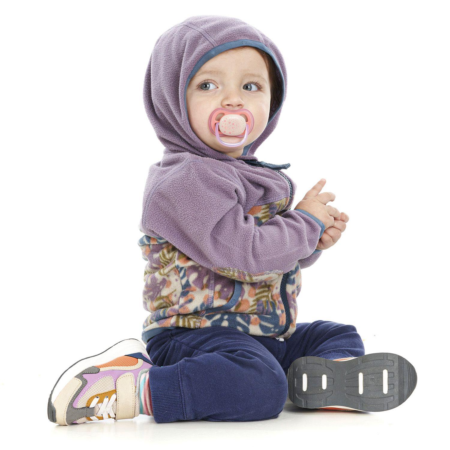 Poleron Baby Girl Poofy Sweatshirt Print Lila Lippi-1