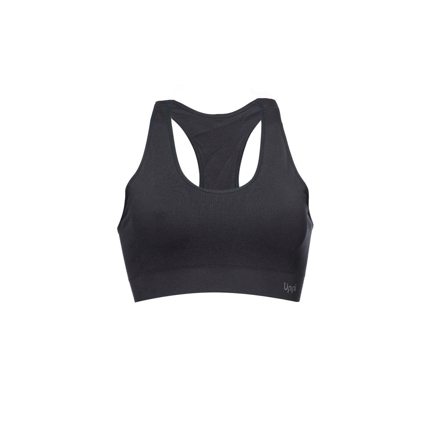 Peto Mujer In-Motion Stripes Bra Grafito Lippi-0