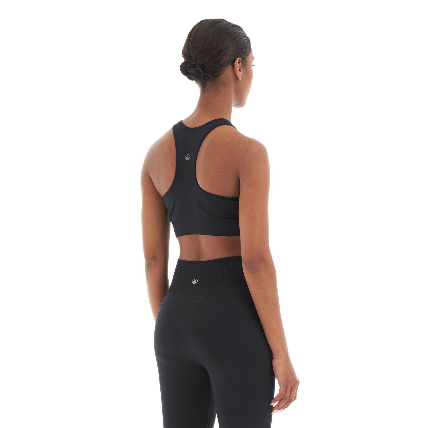 Peto Mujer In-Motion Stripes Bra Grafito Lippi-4