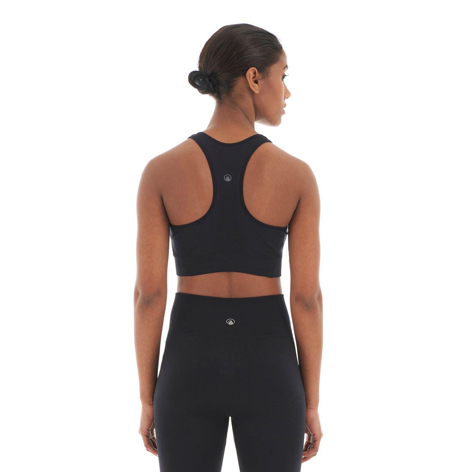 Peto Mujer In-Motion Stripes Bra Grafito Lippi-5
